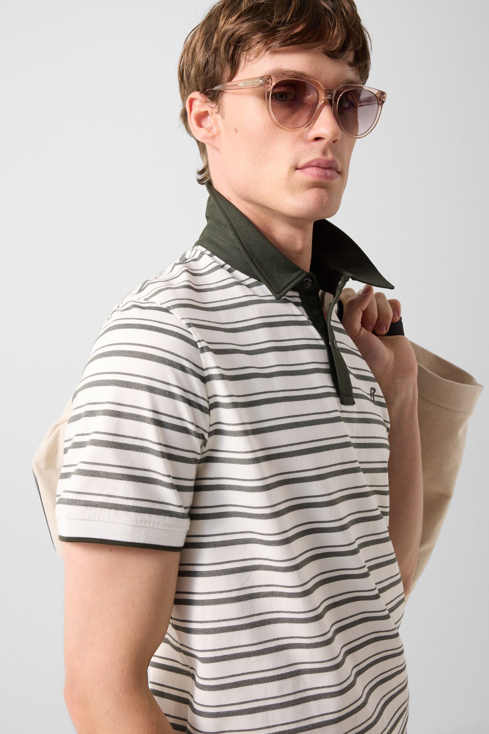Timo polo shirt Dark green/off-white