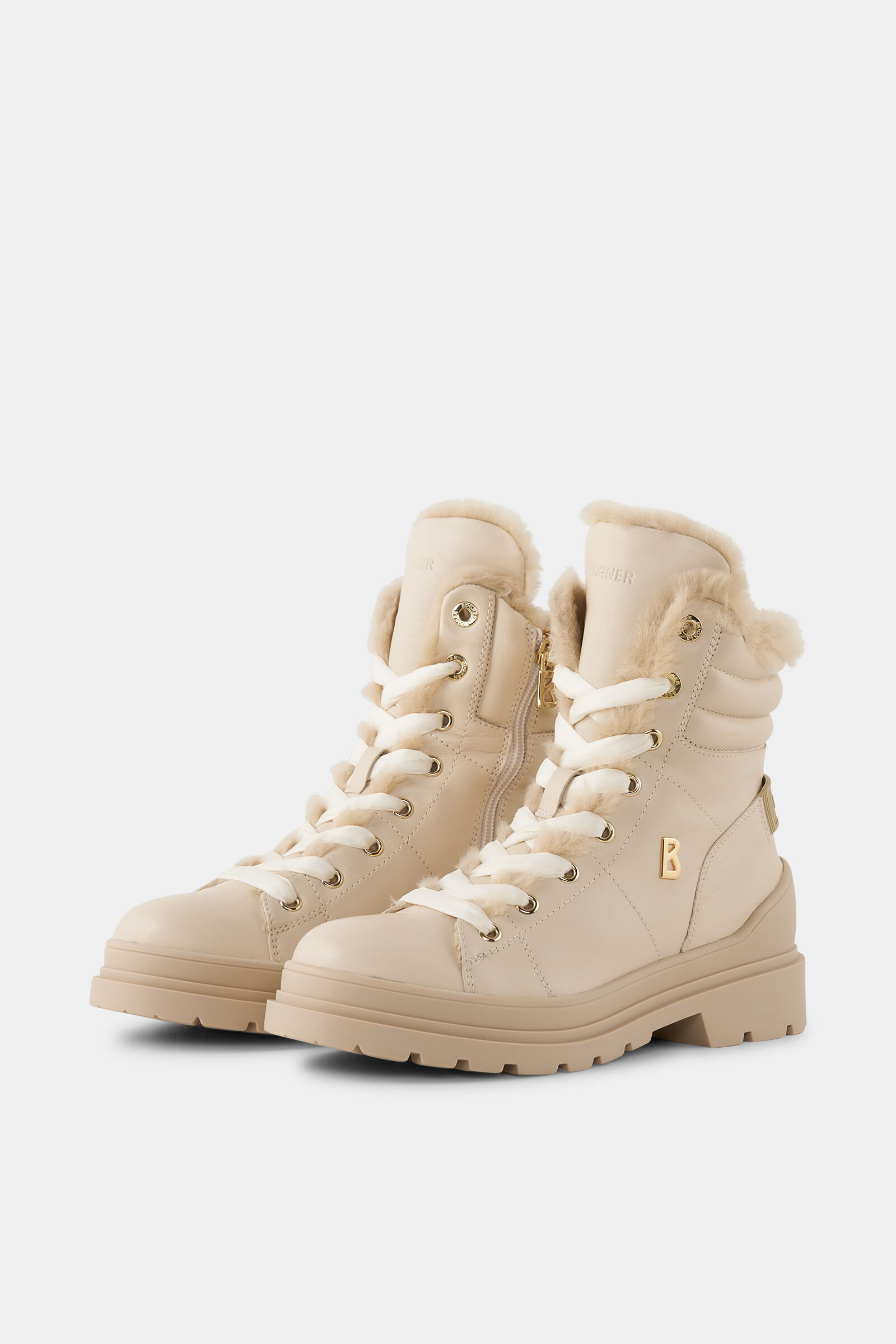 Mid boots St.Moritz with spikes Beige