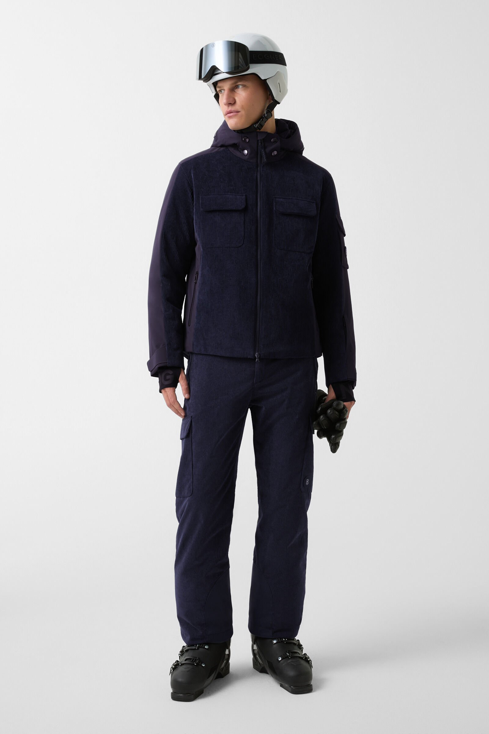 Cobe corduroy ski jacket Navy blue