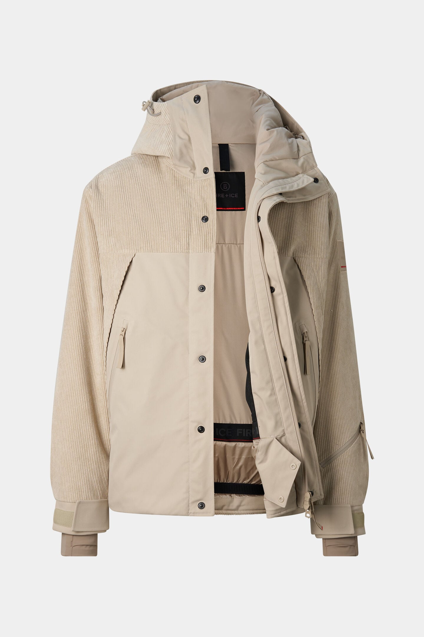 Cord-Skijacke Flint Beige