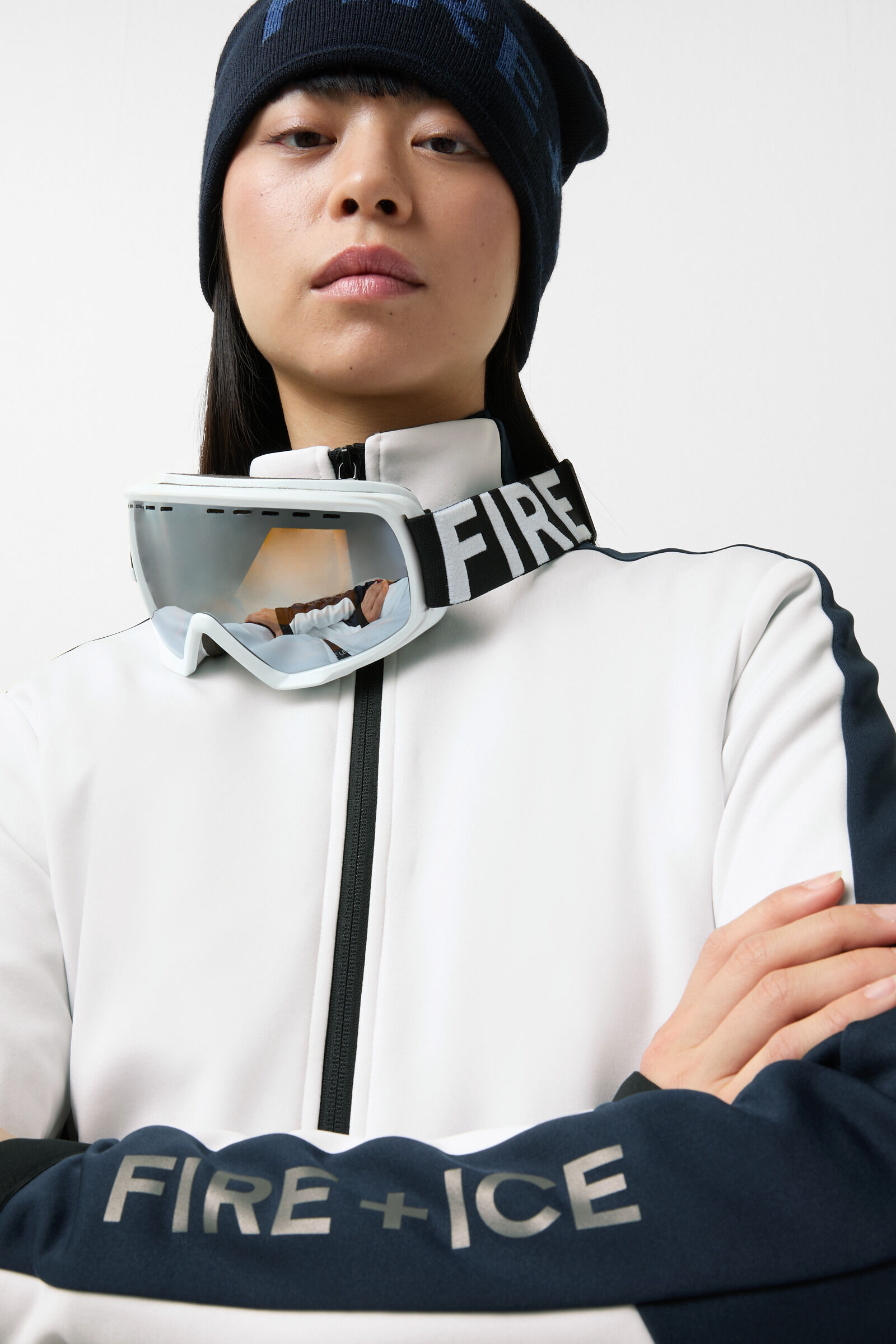 Midlayer Inge White/navy blue