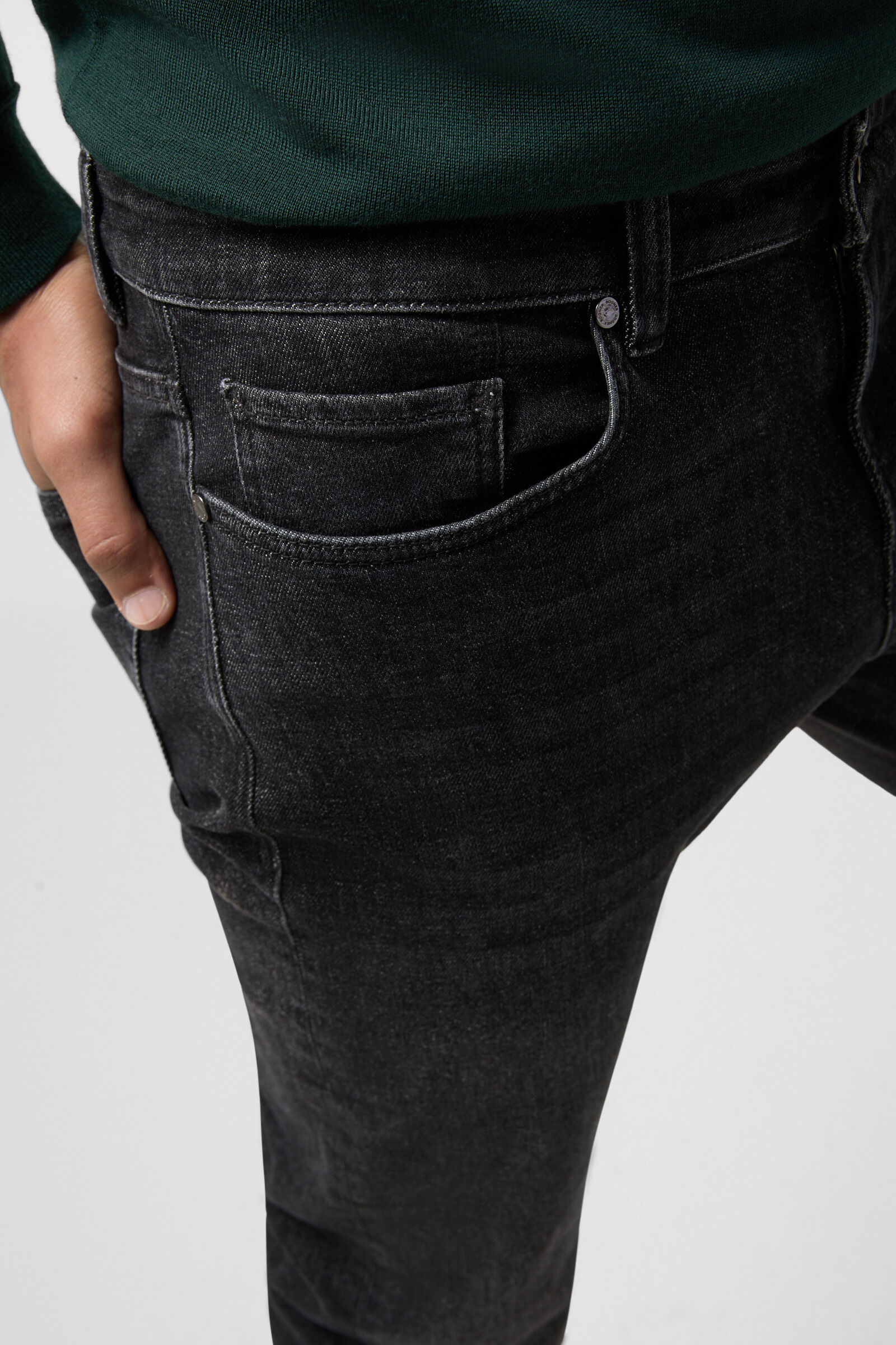 Prime Fit Jeans Rob Dark grey washed 