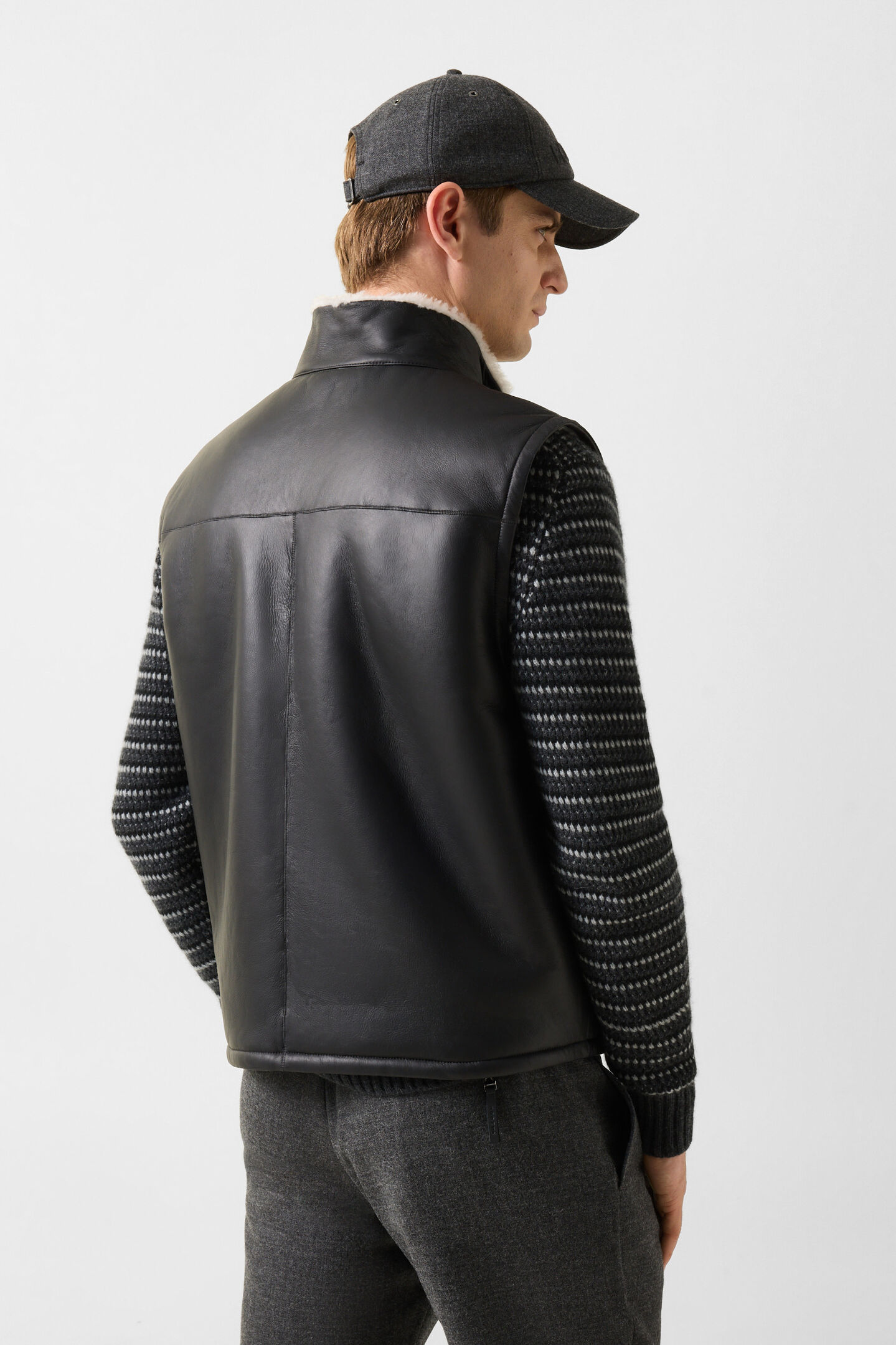Rosso Lambskin Vest Black