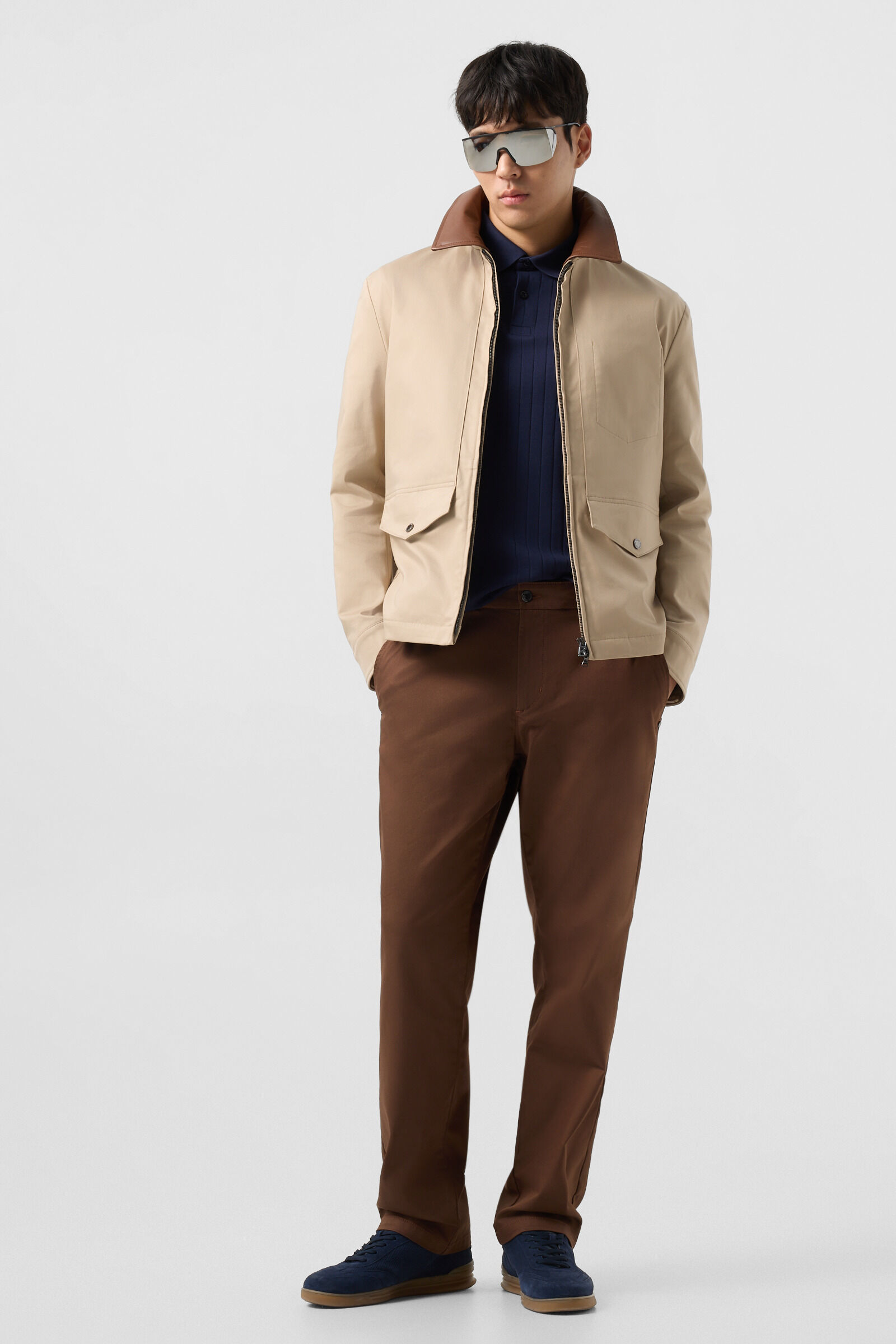 Twill jacket Mirco Beige