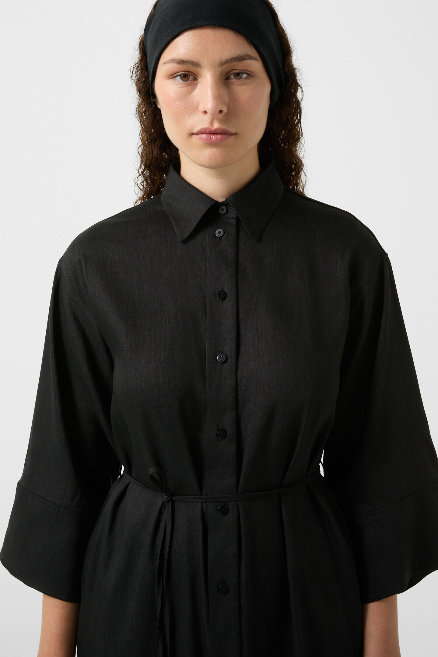Hemdblusenkleid Reika Schwarz