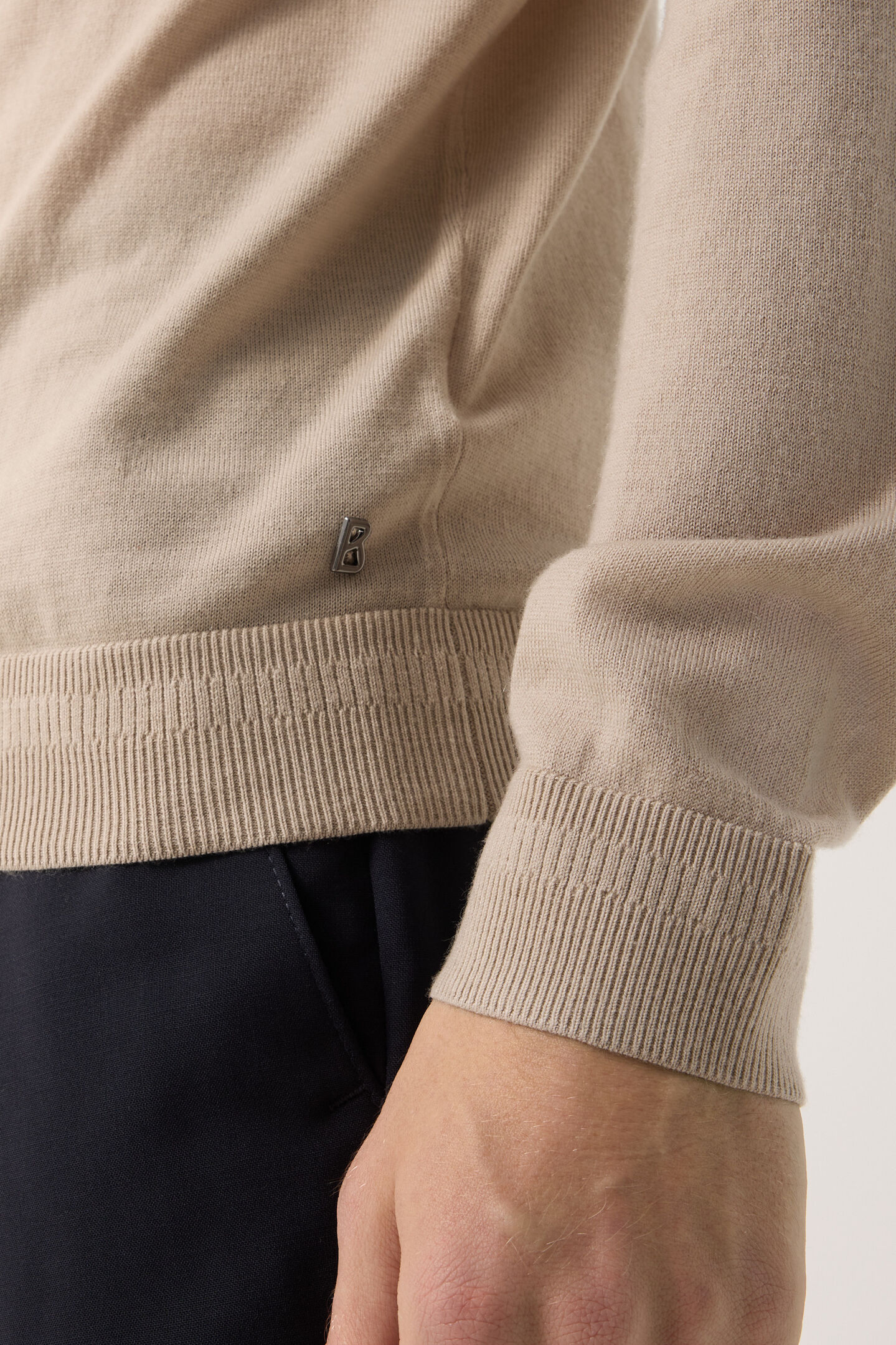 Strick-Polo-Longsleeve Jake Camel