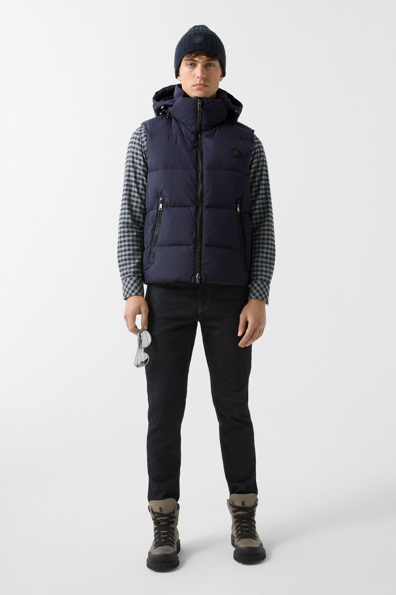 Jimmy down waistcoat Navy blue