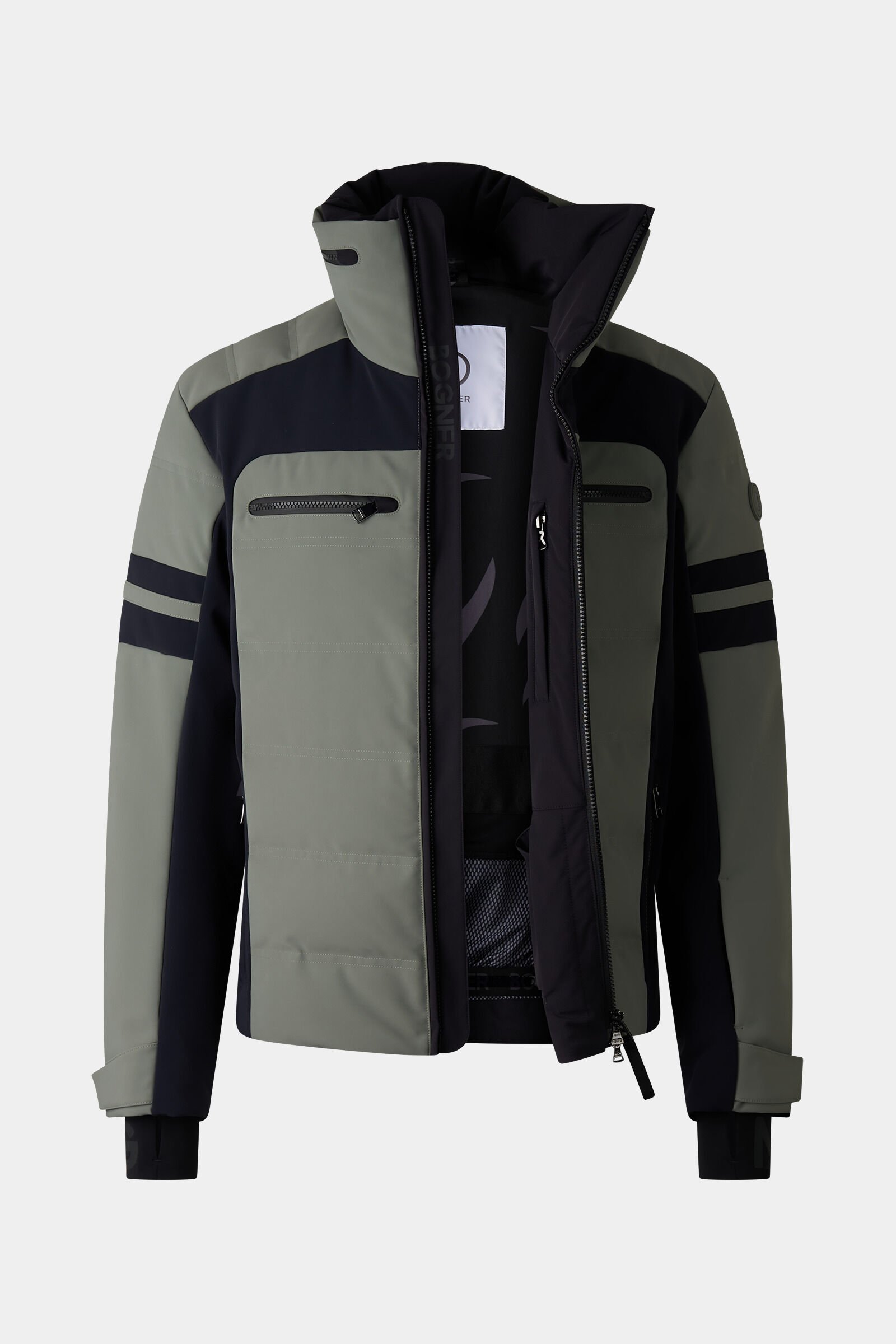 Minho down ski jacket Olive green/black