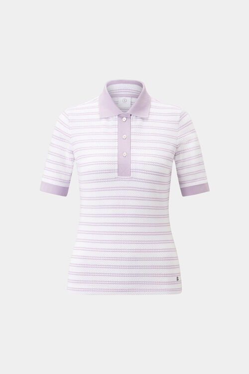 Polo-Shirt Wendy Flieder/Weiß