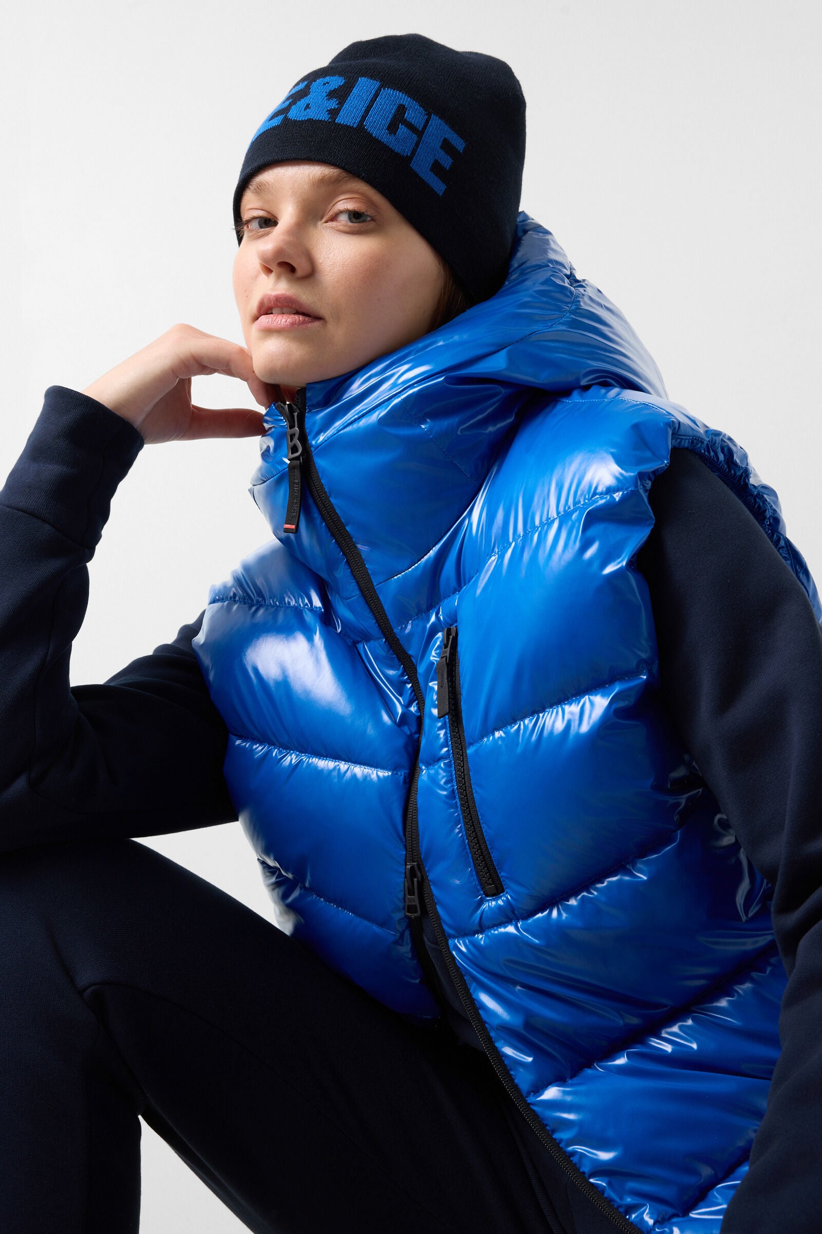 Naima quilted waistcoat Blue