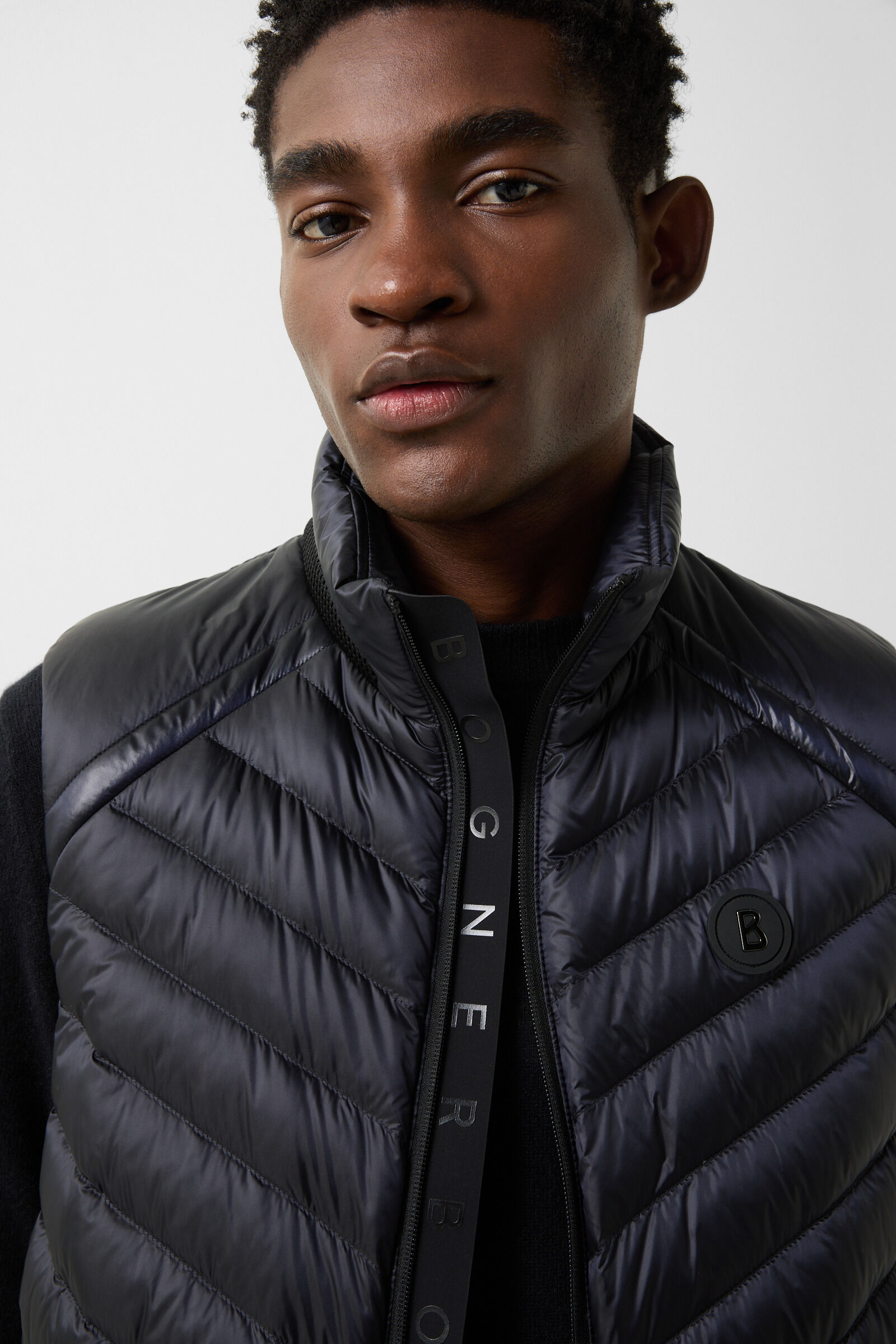 Lasse lightweight down waistcoat Navy blue