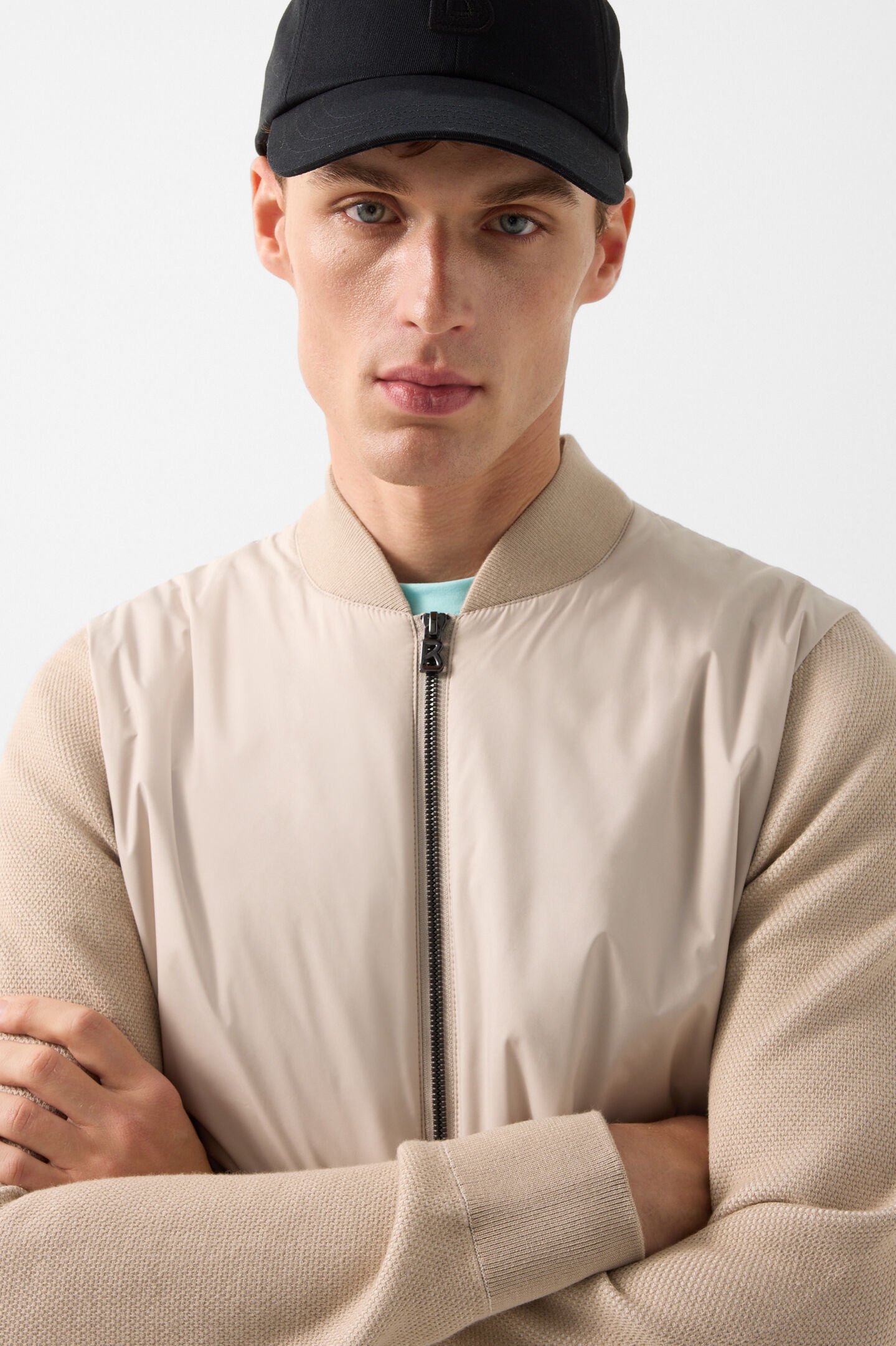 Zisco hybrid knit jacket Beige