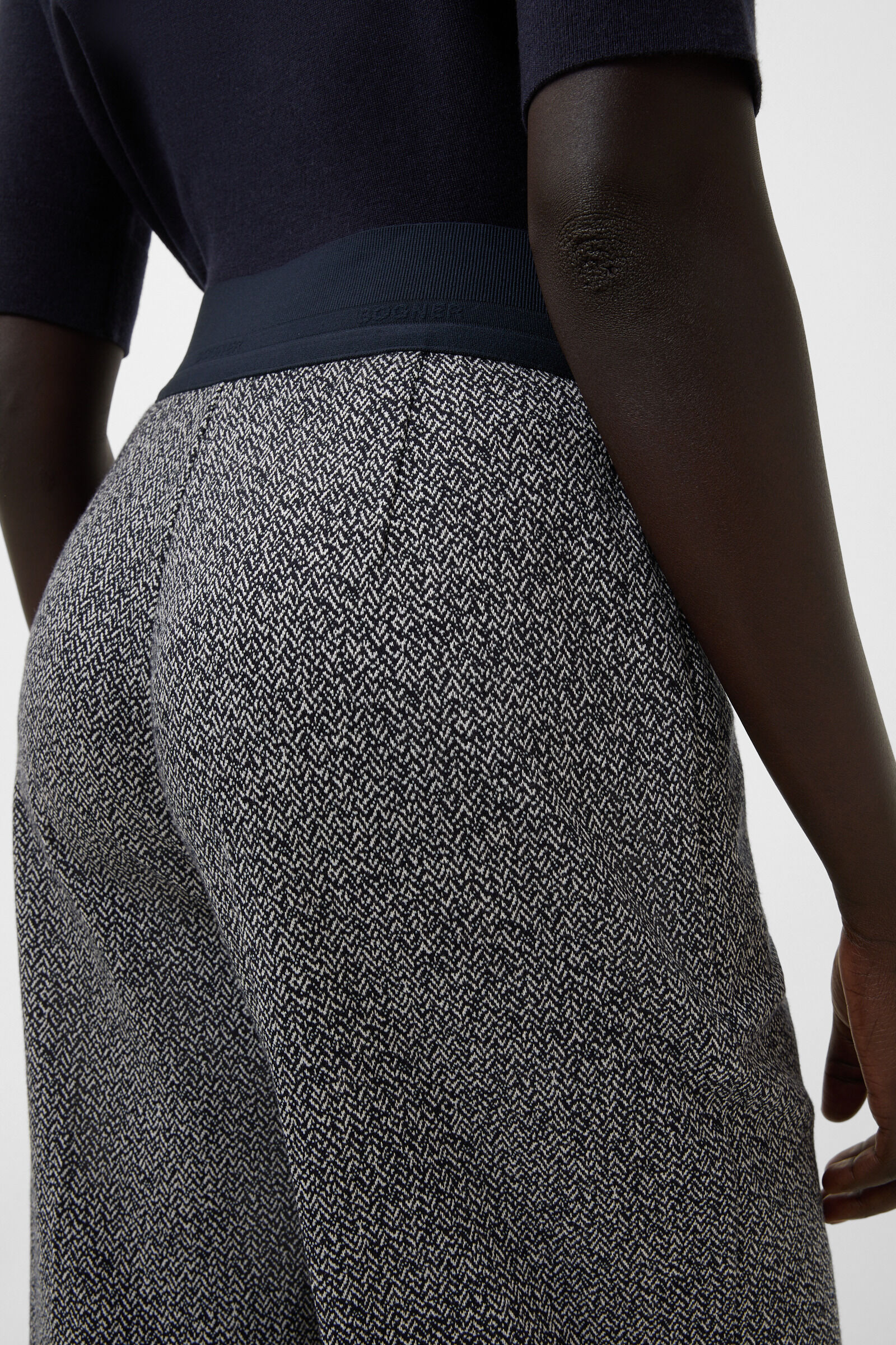 Marlene trousers Ylvi Navy blue/white