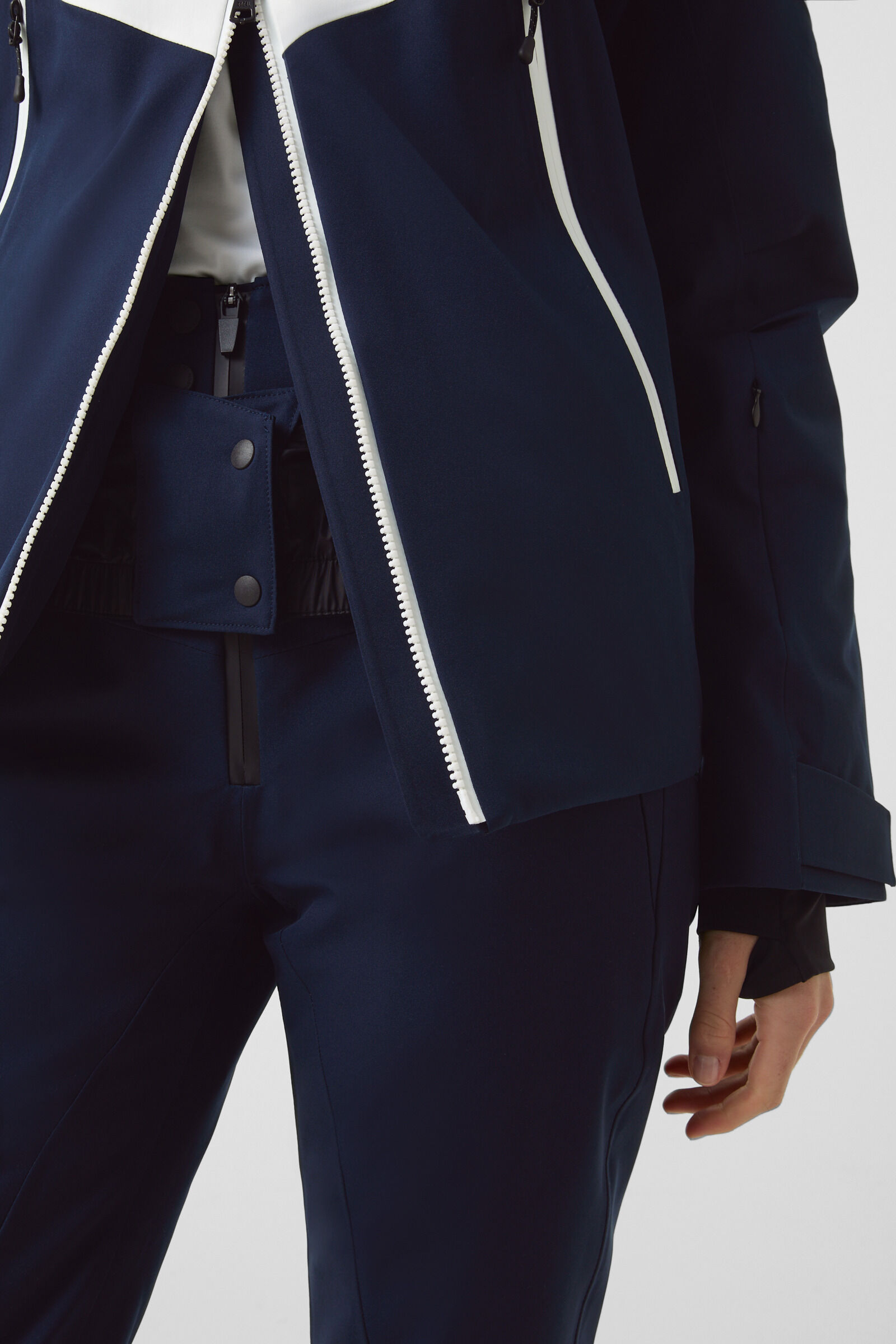 Skijacke Ashley Navy-Blau/Off-White