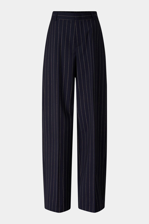 Schurwoll-Hose Joya Navy-Blau