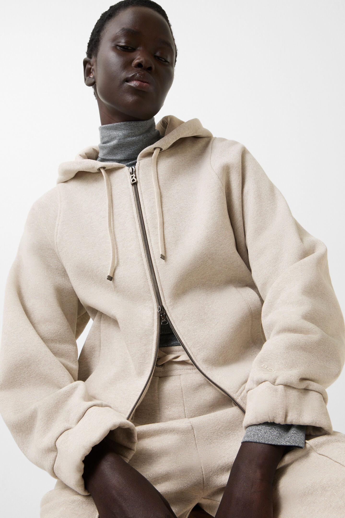 Talli jersey jacket Greige
