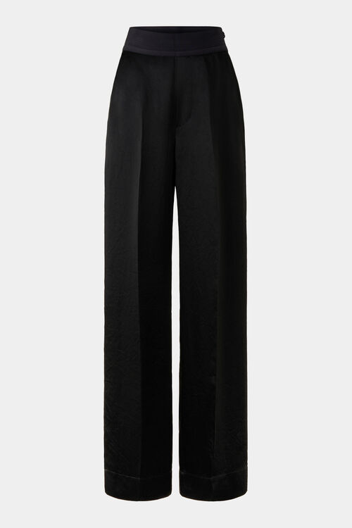 Satin-Marlenehose Ylvi Schwarz