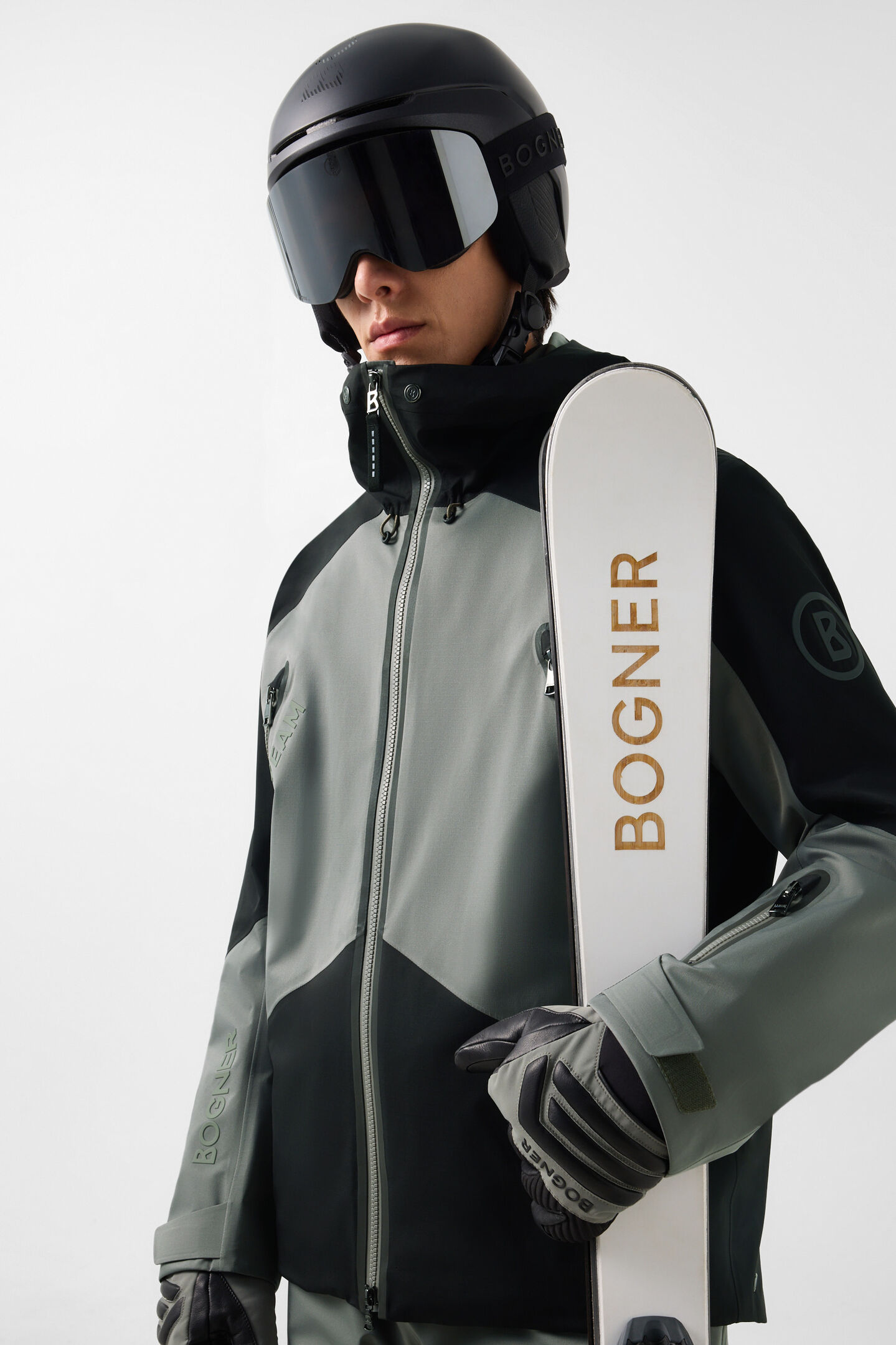 Jasper ski jacket Sage Grey/Black