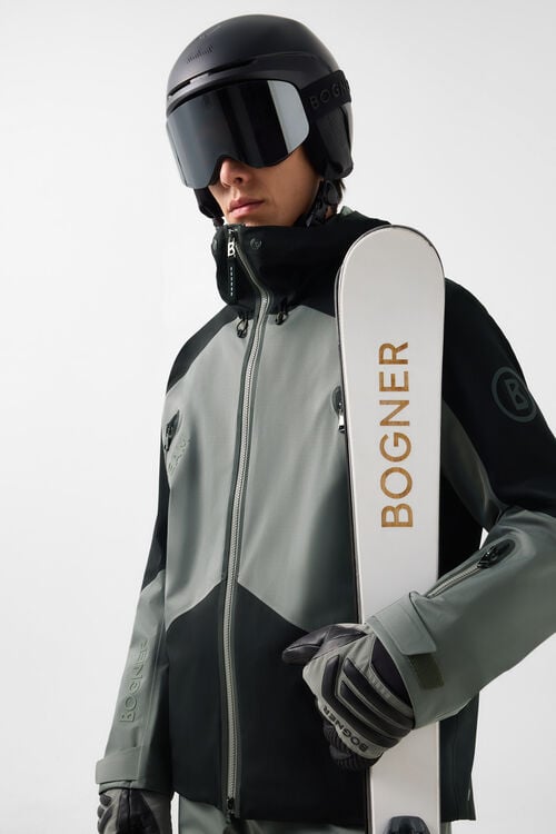 Skijacke Jasper Sage Grey/Schwarz