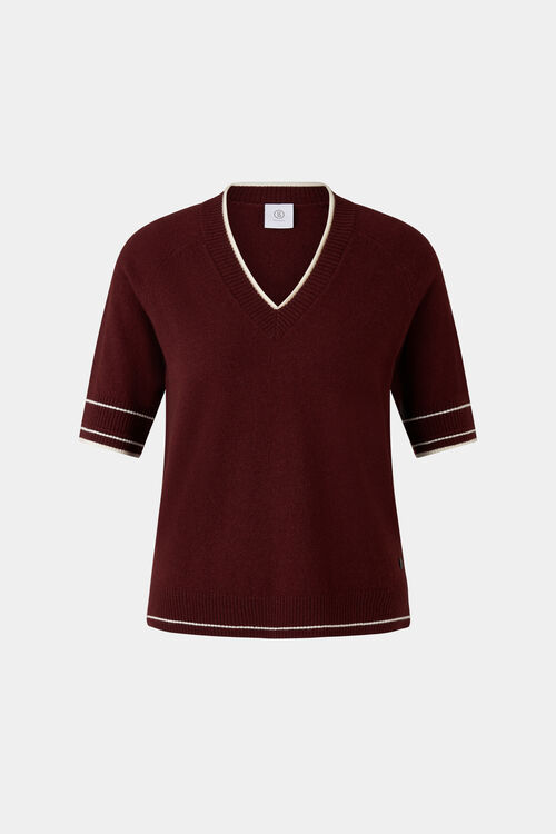 Strick-Shirt Chiri Weinrot