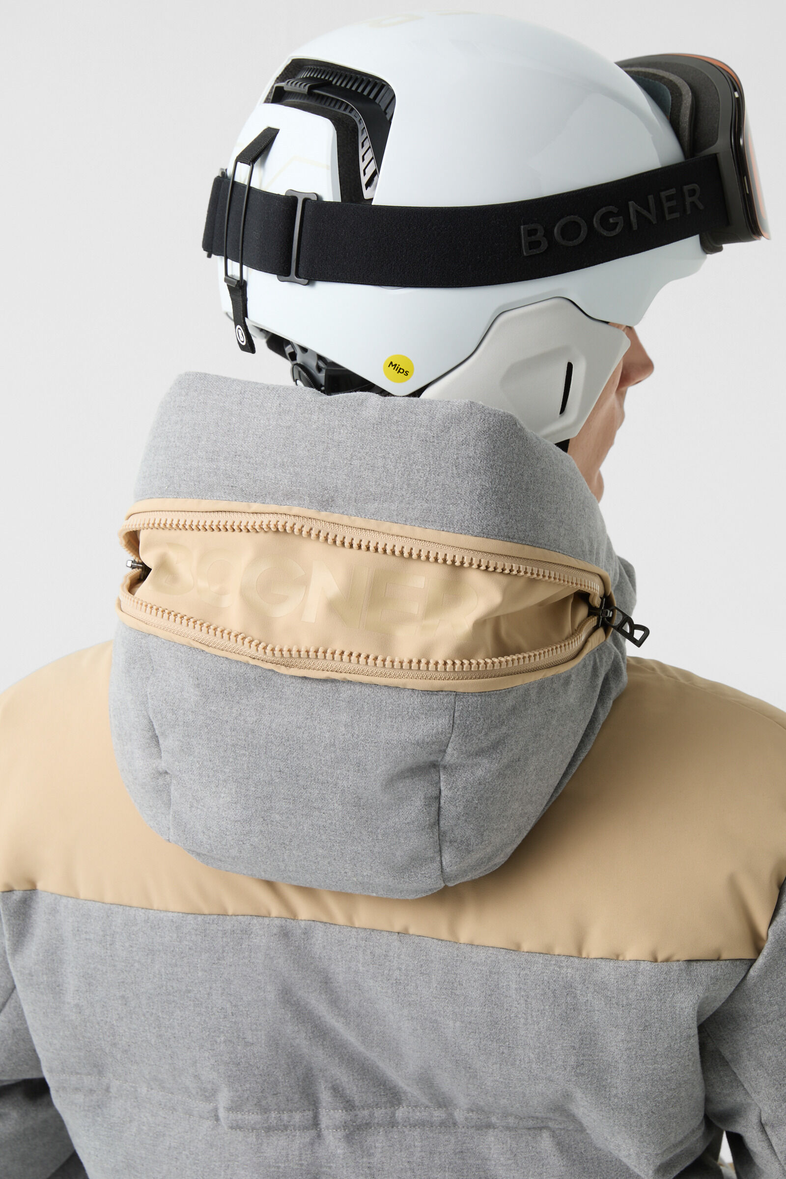 Wali down ski jacket Grey/beige