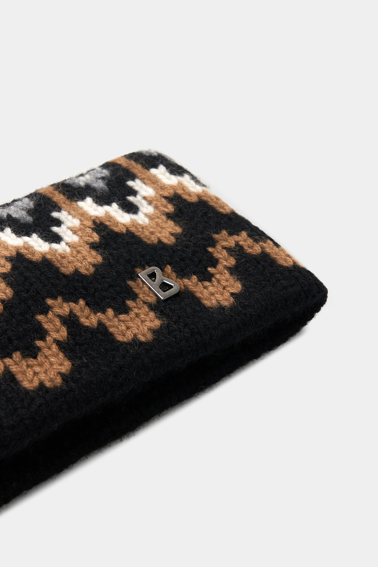 Loca cashmere headband Black/Camel