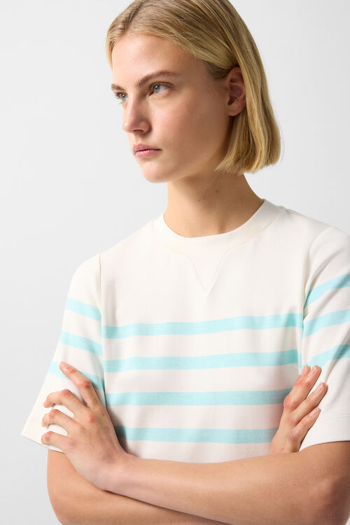 Shirt Stacey Off-white/light blue