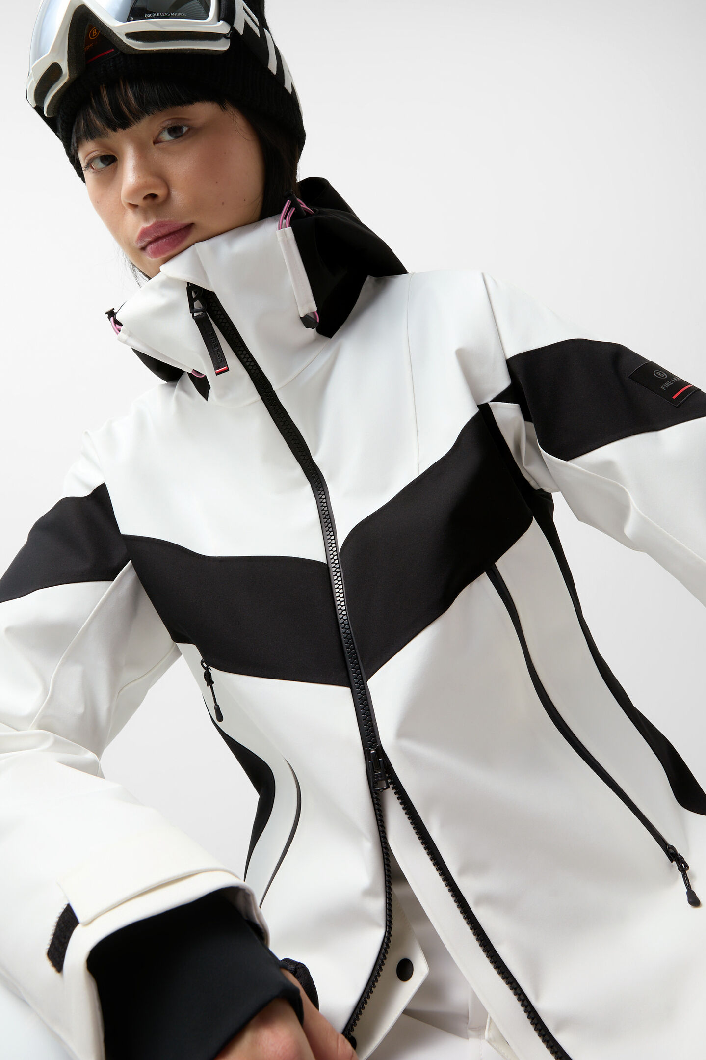 Ashley ski jacket Off-white/black