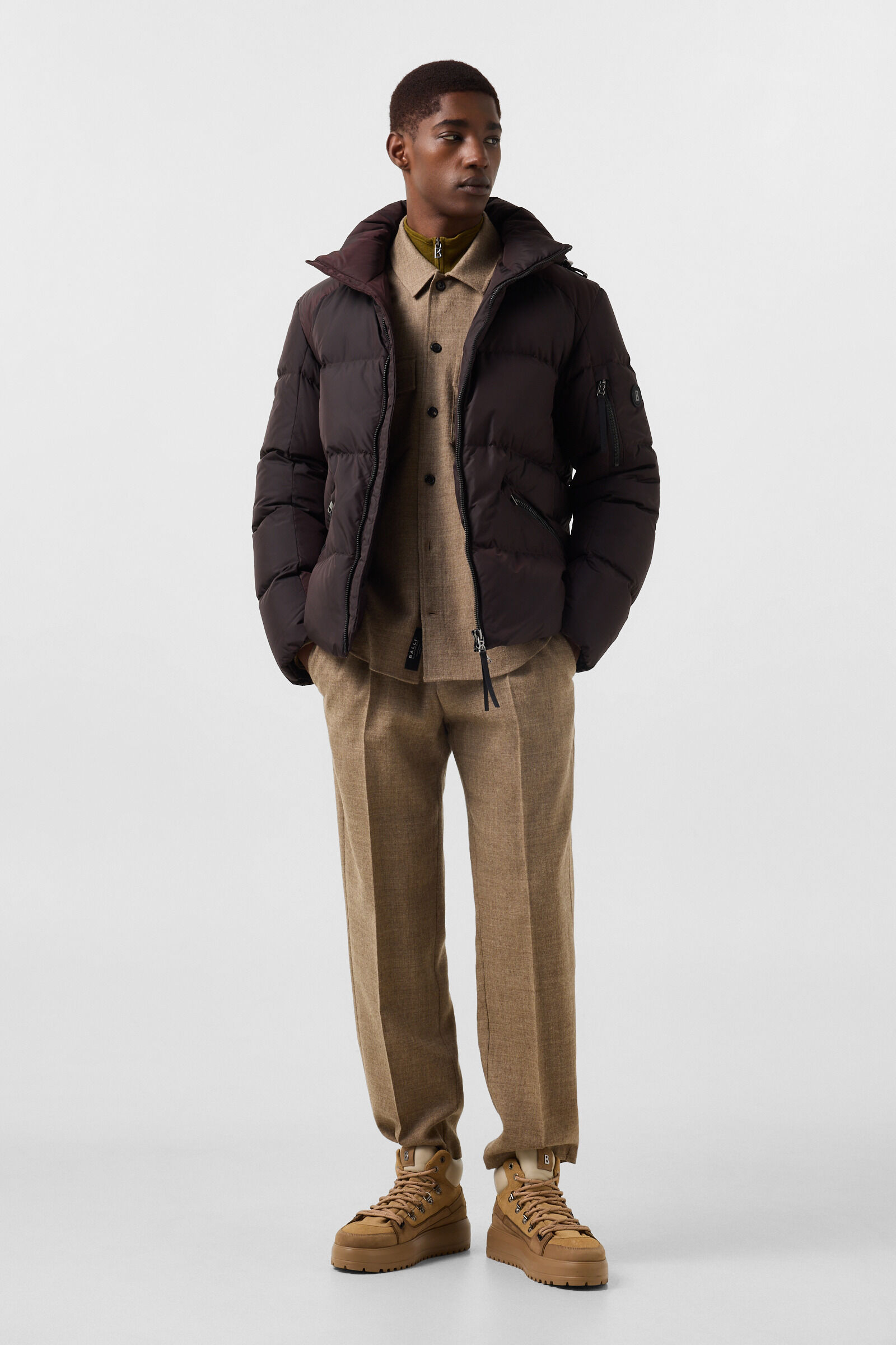 Heiko virgin wool shirt Brown