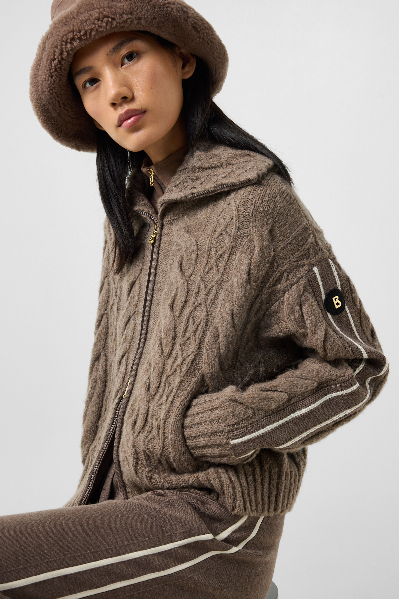 Lotta Virgin Wool Knit Jacket Hazel