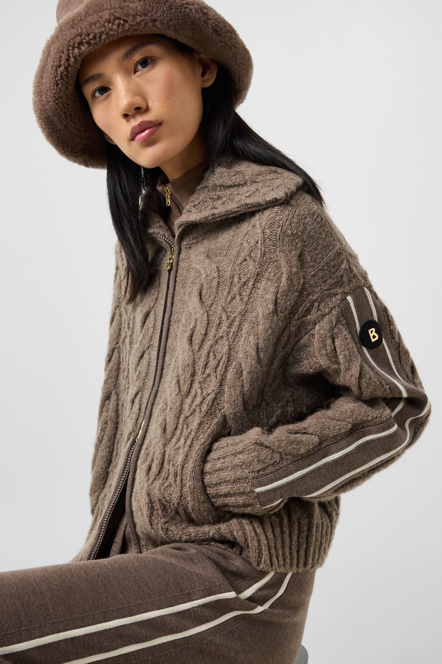Lotta Virgin Wool Knit Jacket Hazel