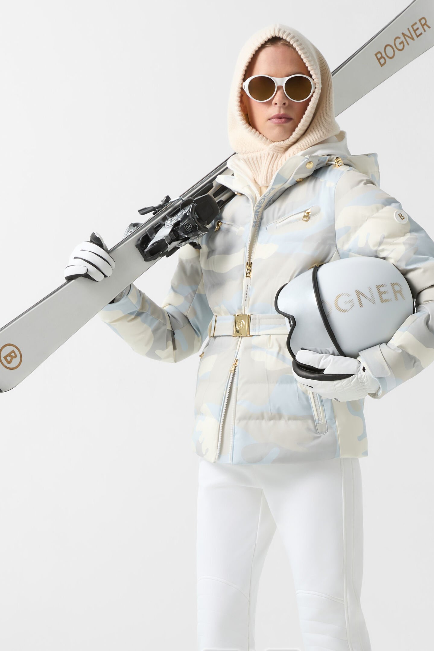 Ellya quilted jacket Light blue/cream