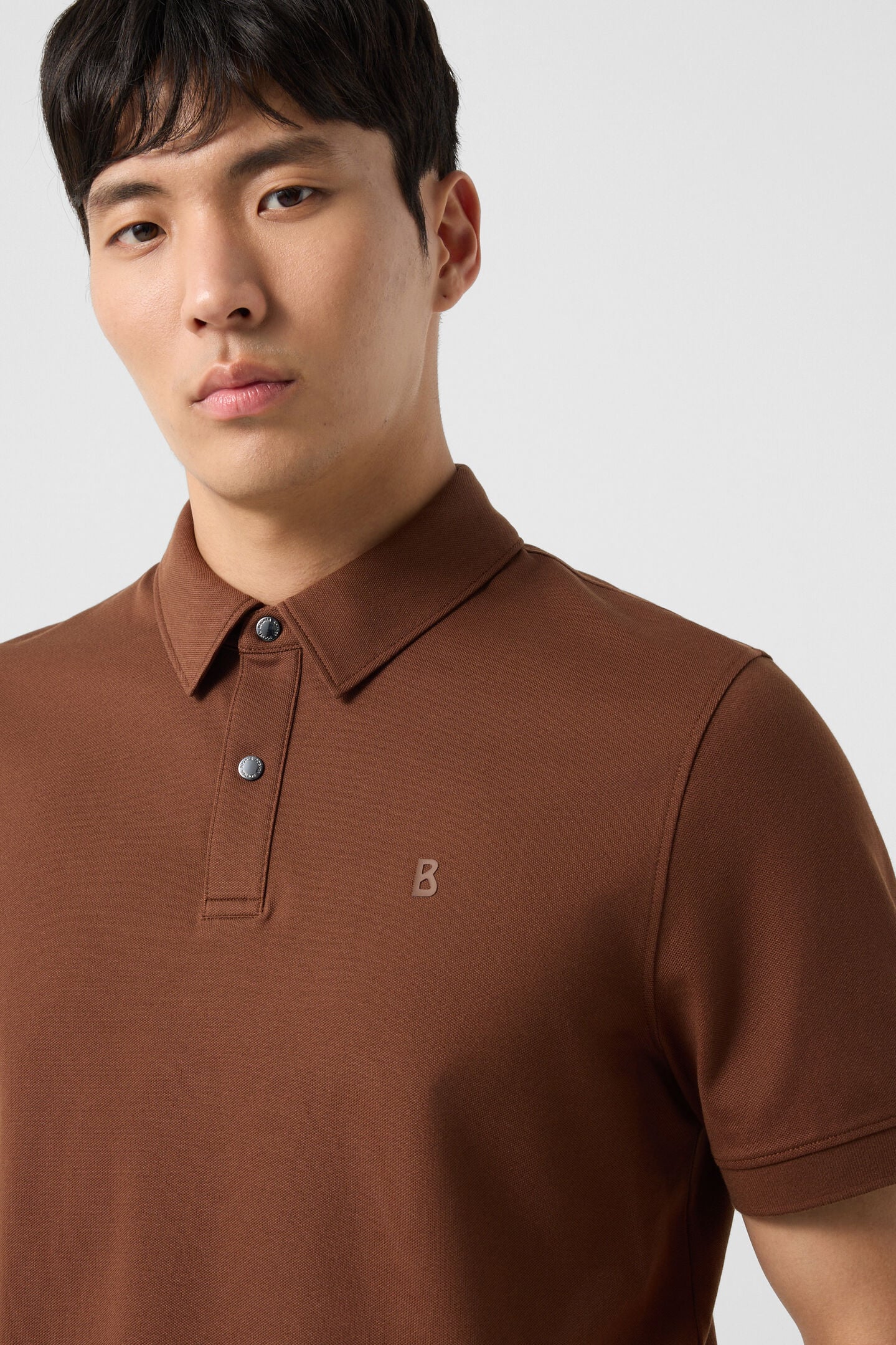 Timo piqu&eacute; polo shirt Brown