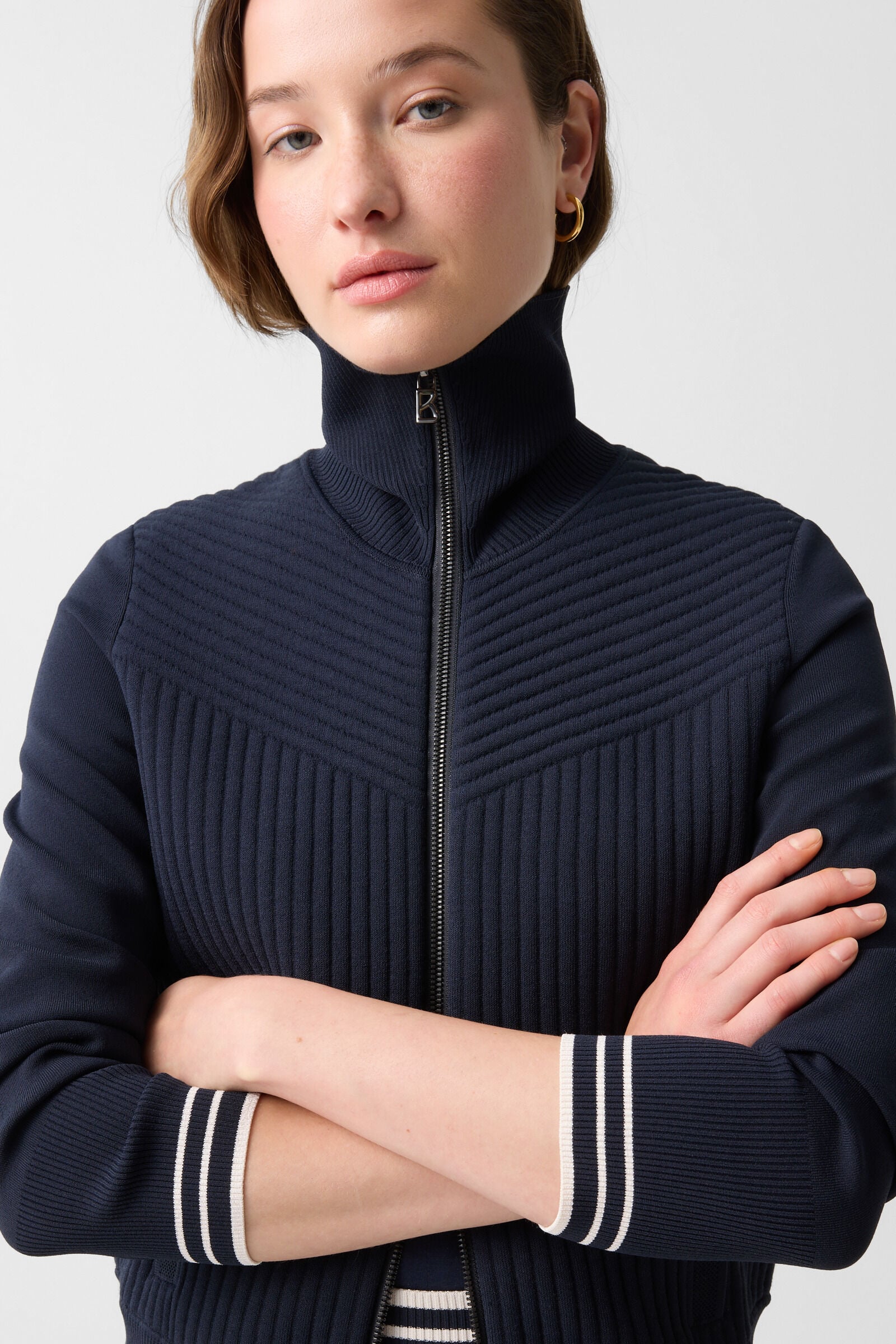 Jana knit jacket Navy blue