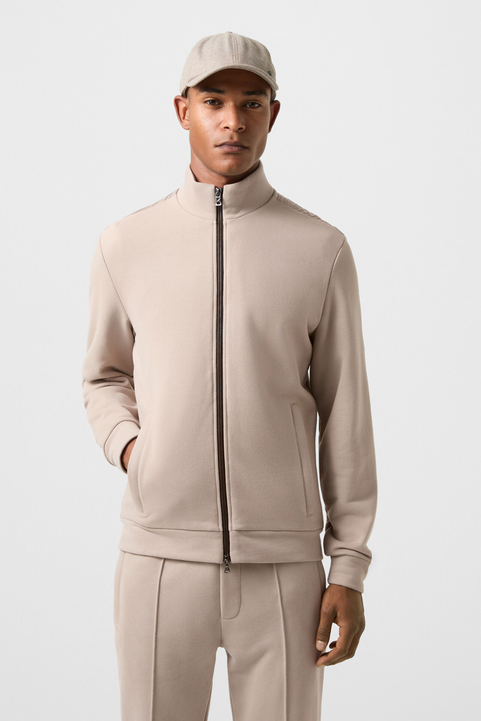 Mario jersey jacket Greige