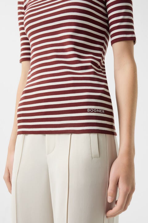 T-Shirt Louna Weinrot/Off-White T-Shirt Louna Weinrot/Off-White