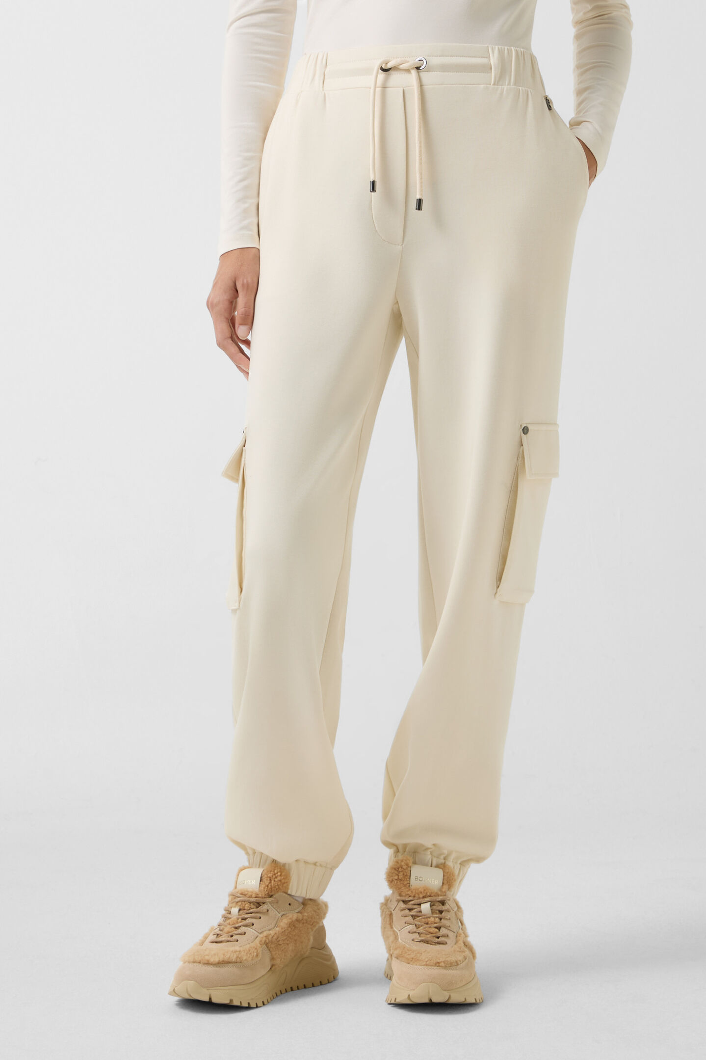 Pantalon molletonné Cargo Marou Crème