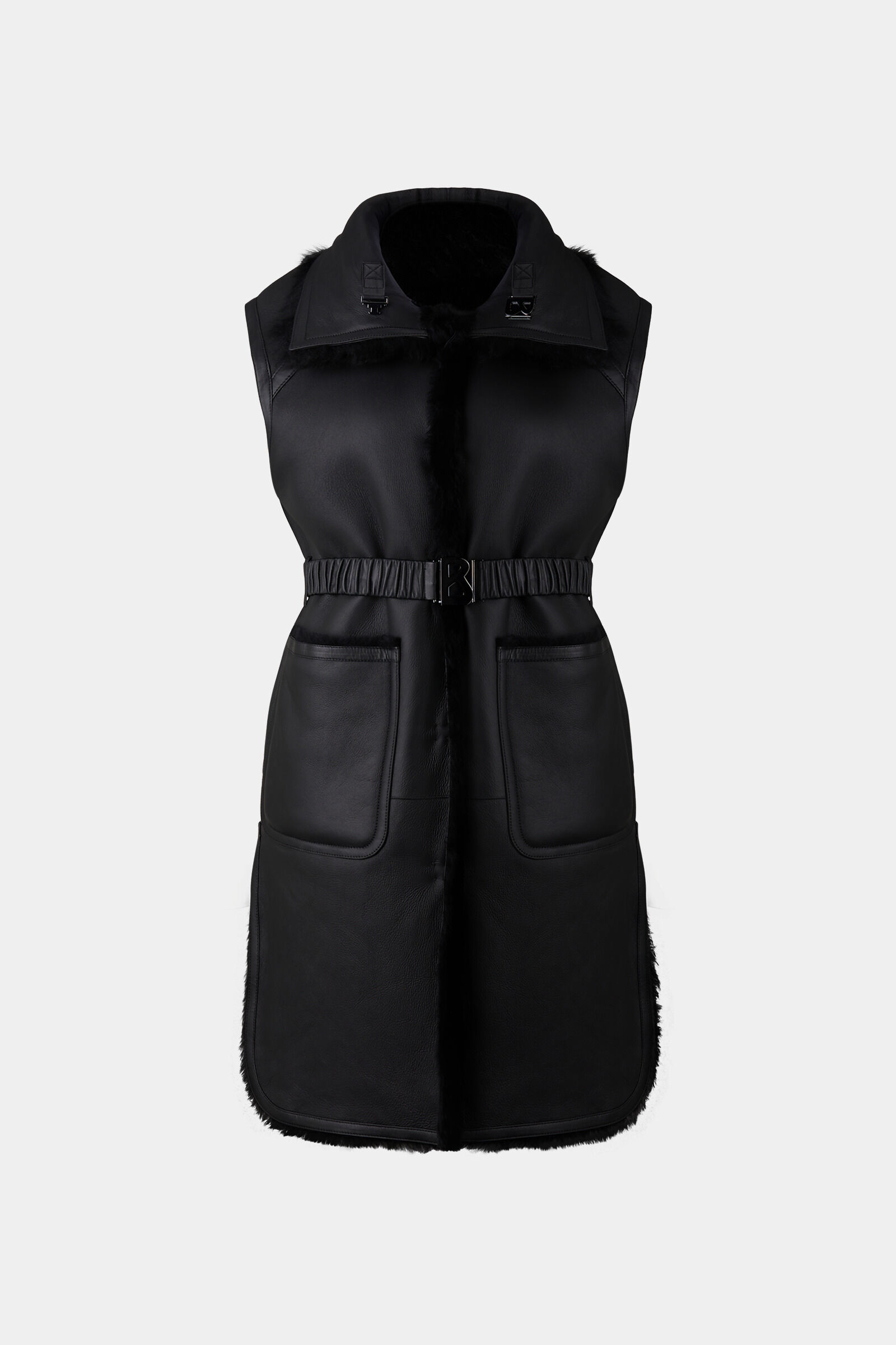 Lambskin vest on sale