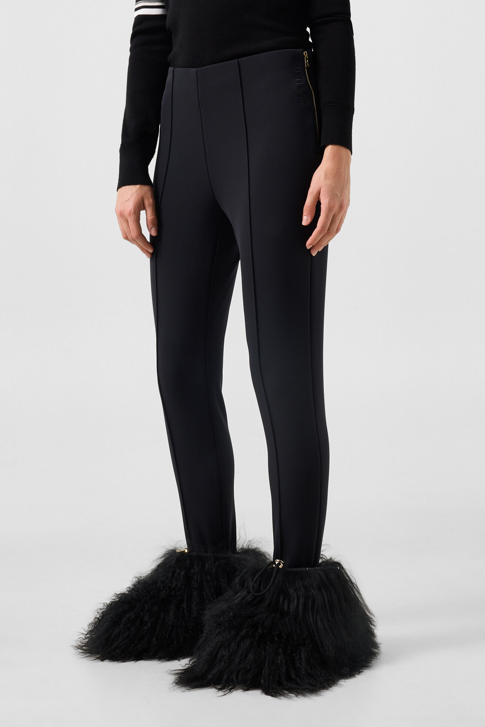 Elaine Softshell Stirrup Trousers with Gussets Black