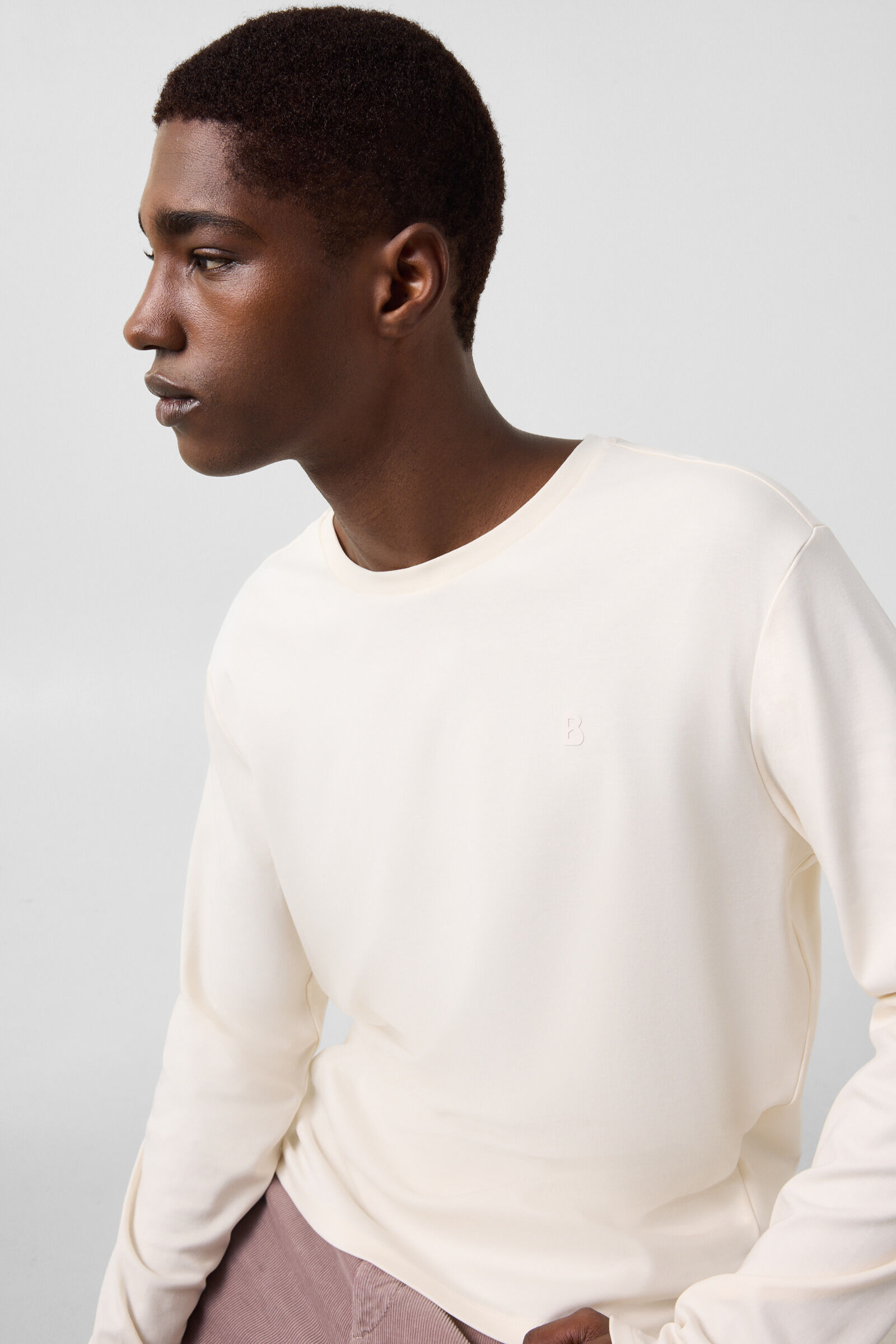 Arvid cotton long-sleeved top Off-White