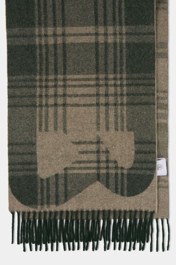Woll-Schal Scarf Dunkelgrün/Beige Woll-Schal Scarf Dunkelgrün/Beige