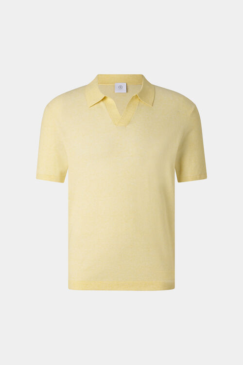 Lyon knitted polo shirt Yellow