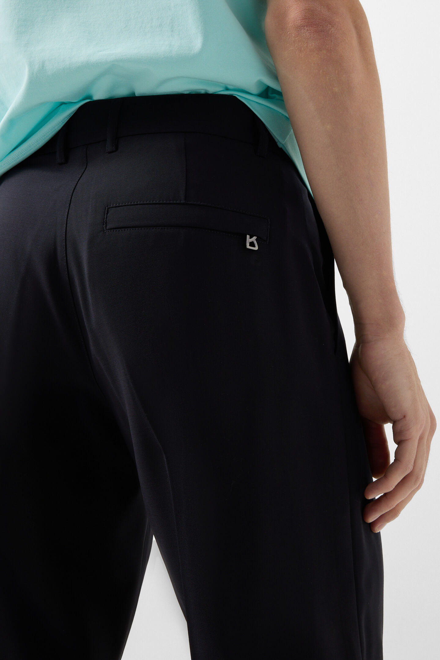 Johny pleated shorts Navy blue