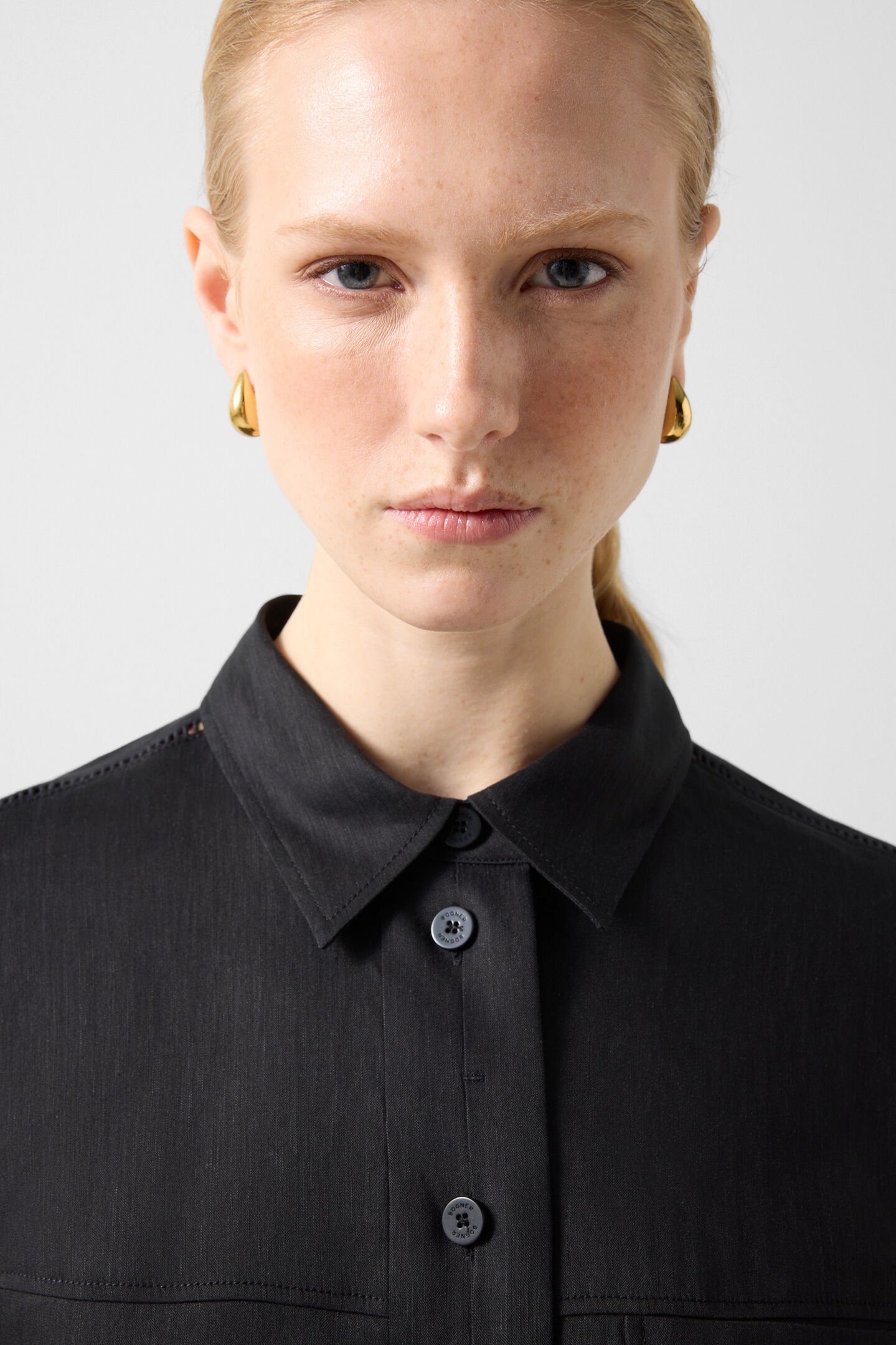 Hemdbluse Catrina Schwarz