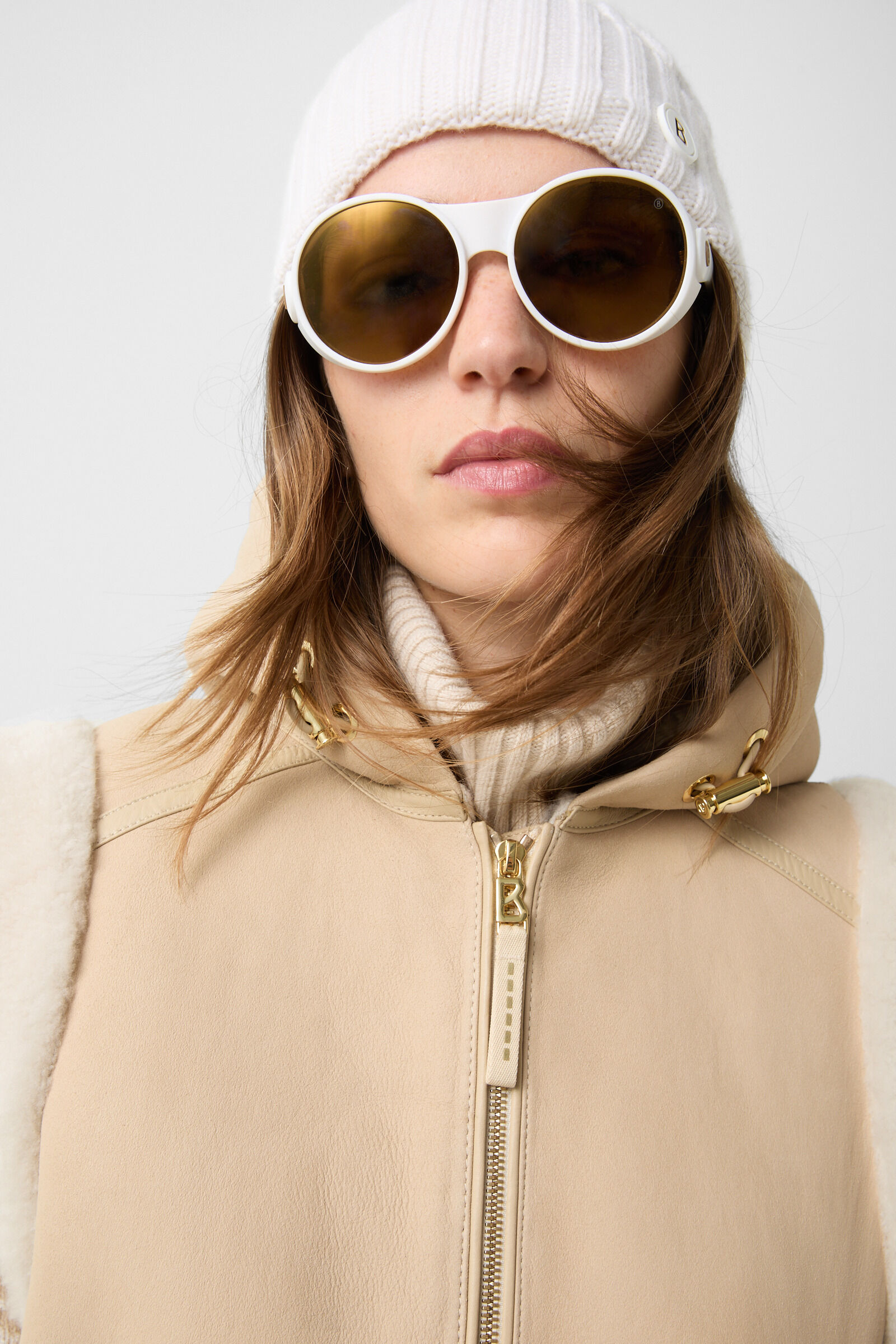 Fine lambskin waistcoat Sand