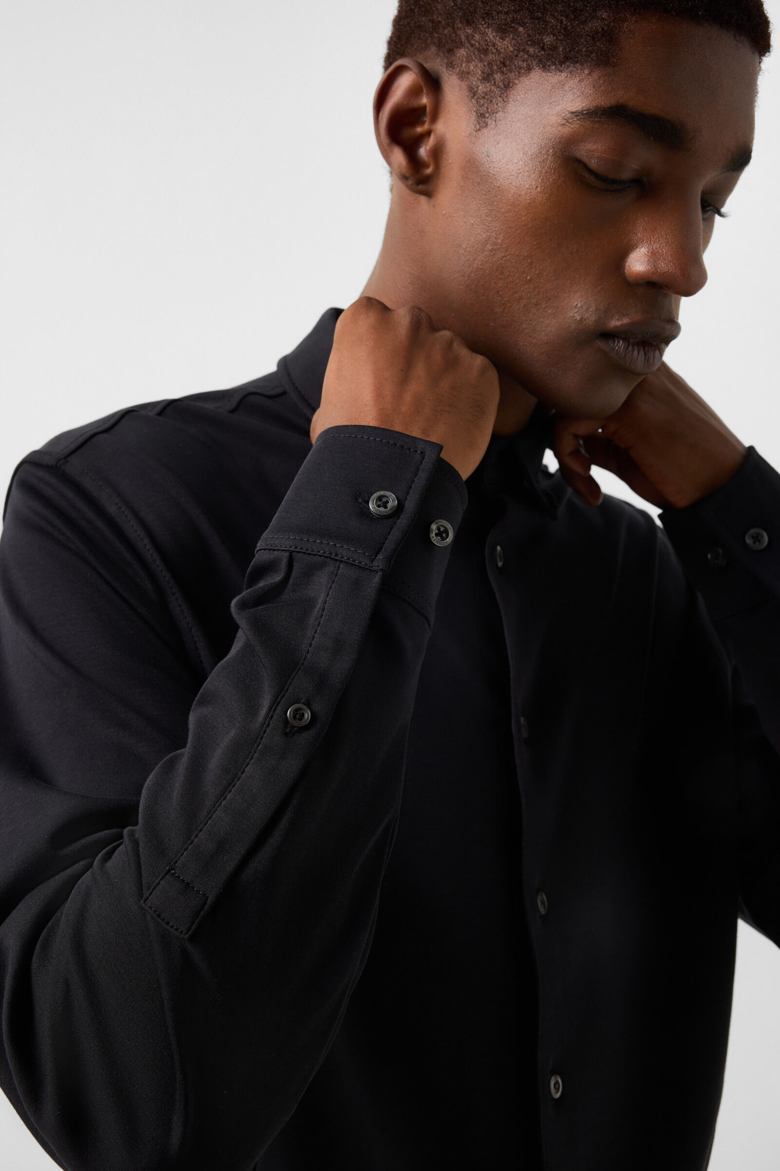 Franz cotton shirt Black