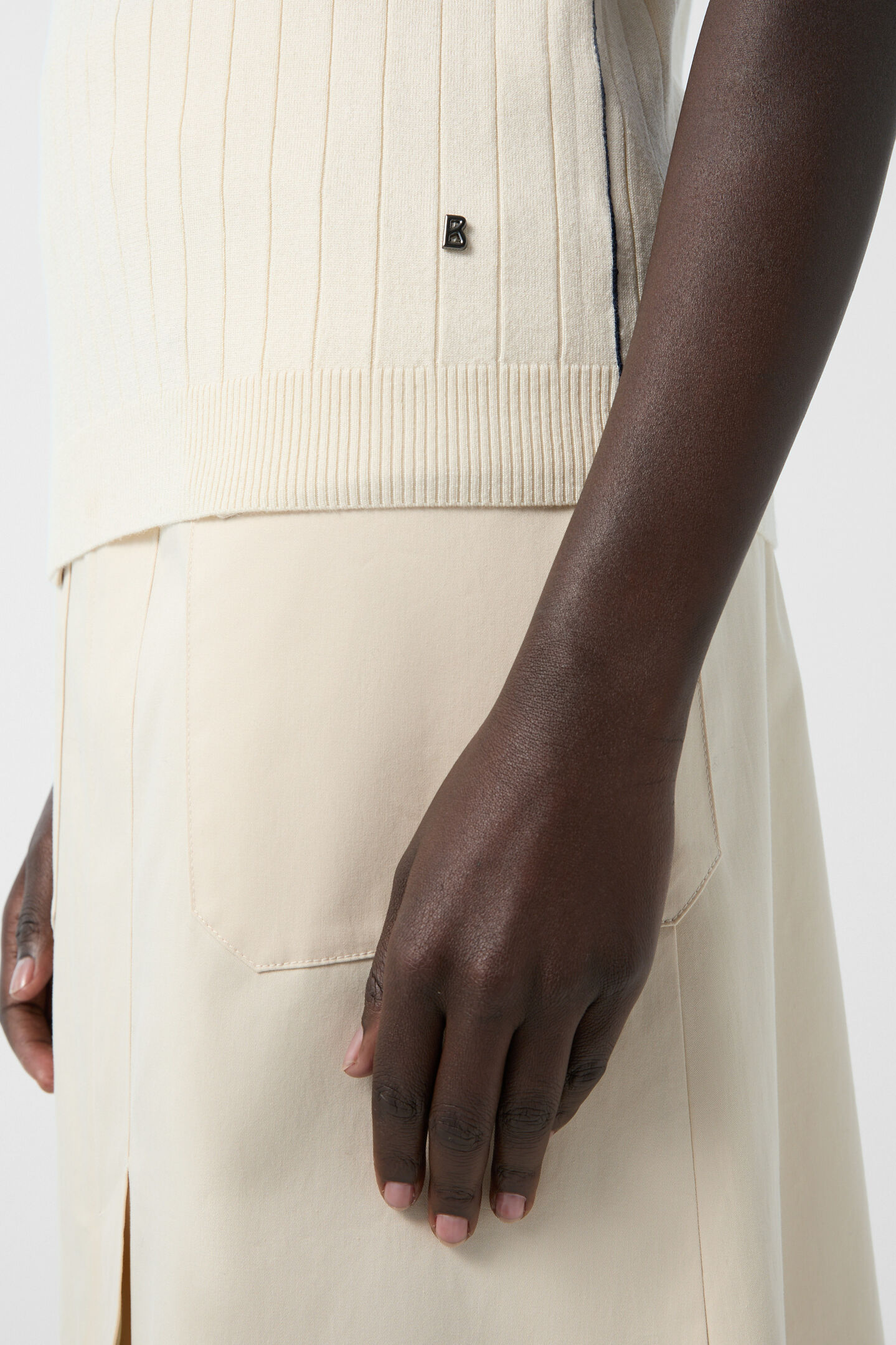 Knitted polo shirt June Off-White