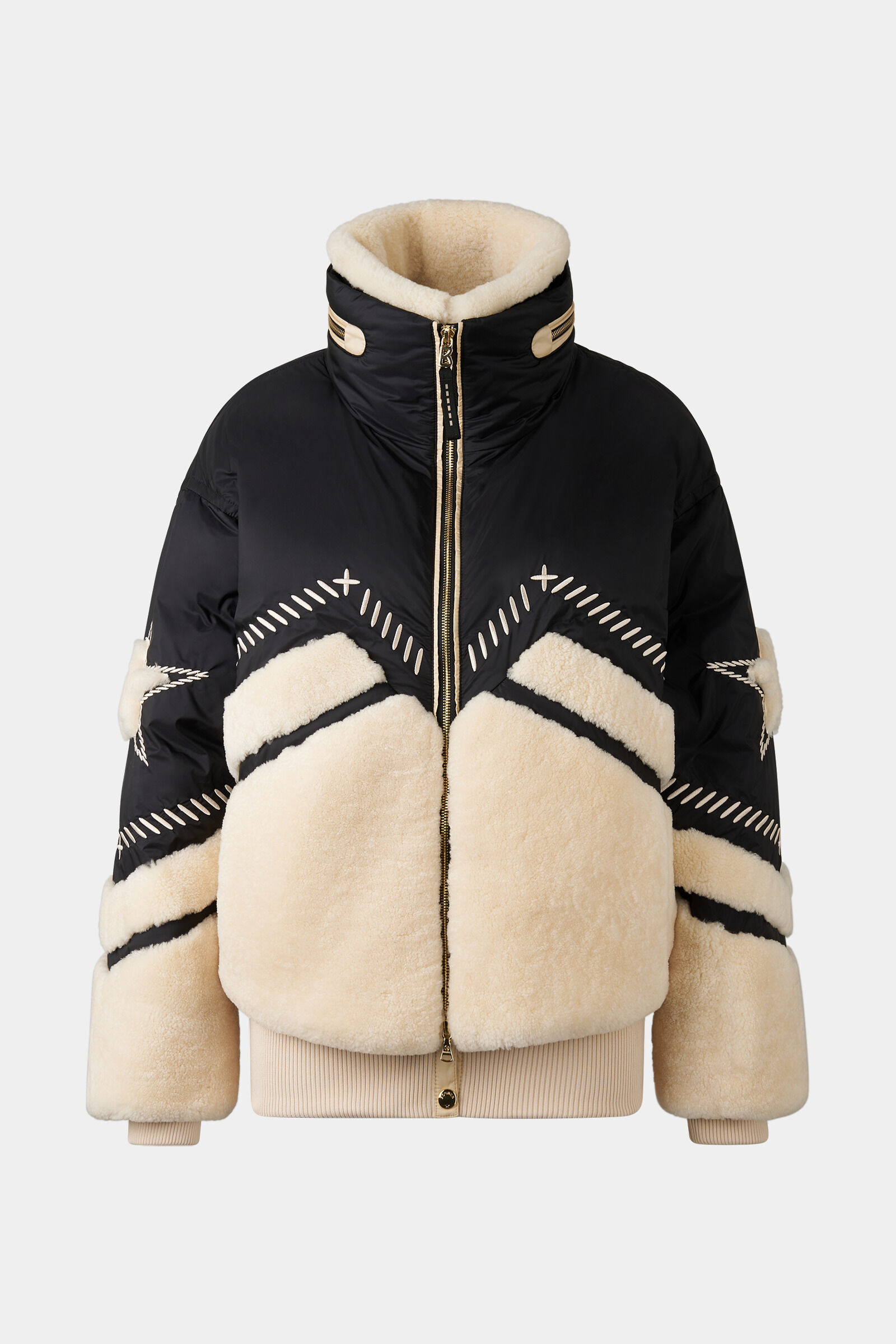 Ski-Daunenjacke Amie Schwarz/Creme