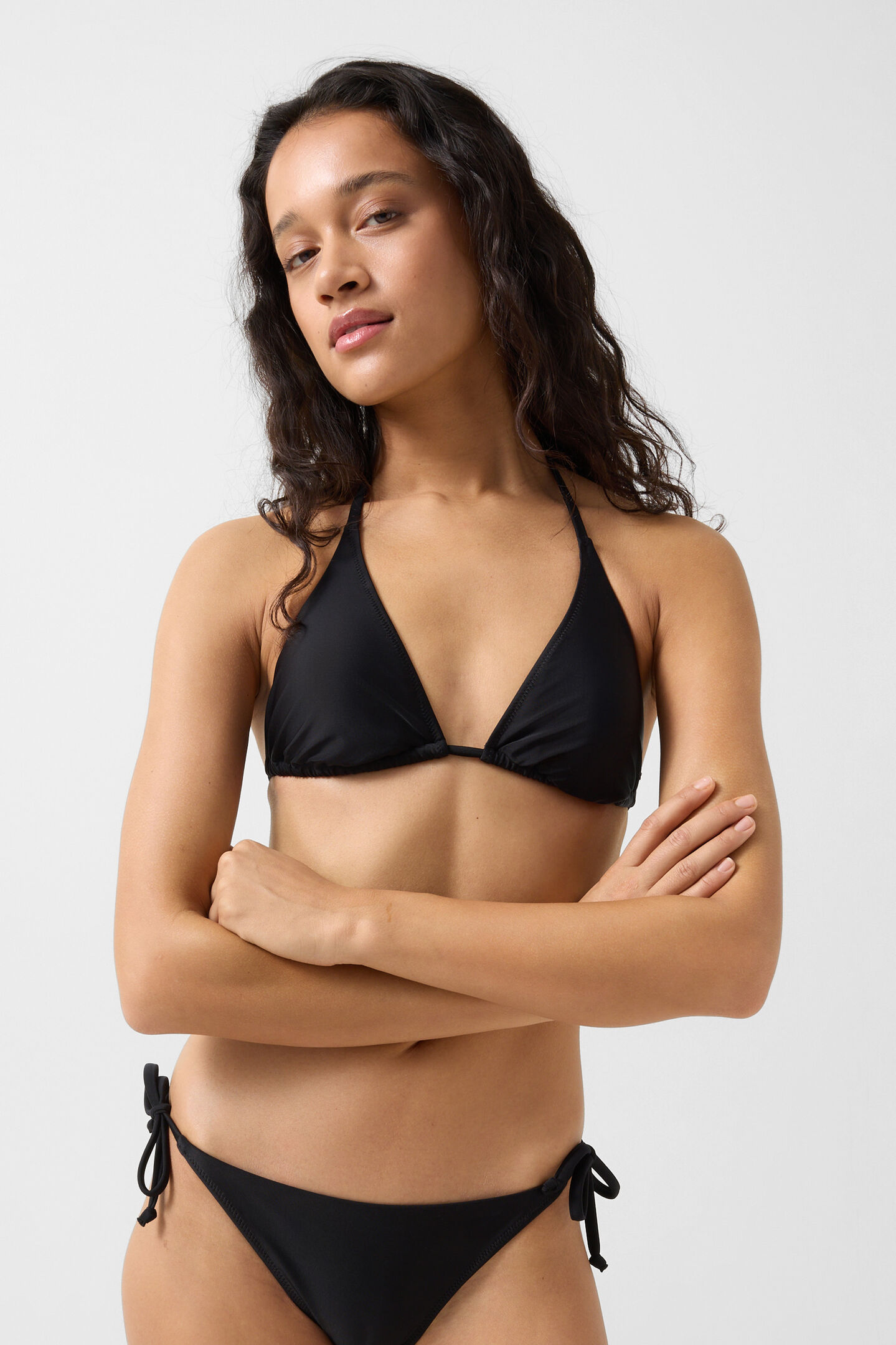 Gaby triangle bikini top Black
