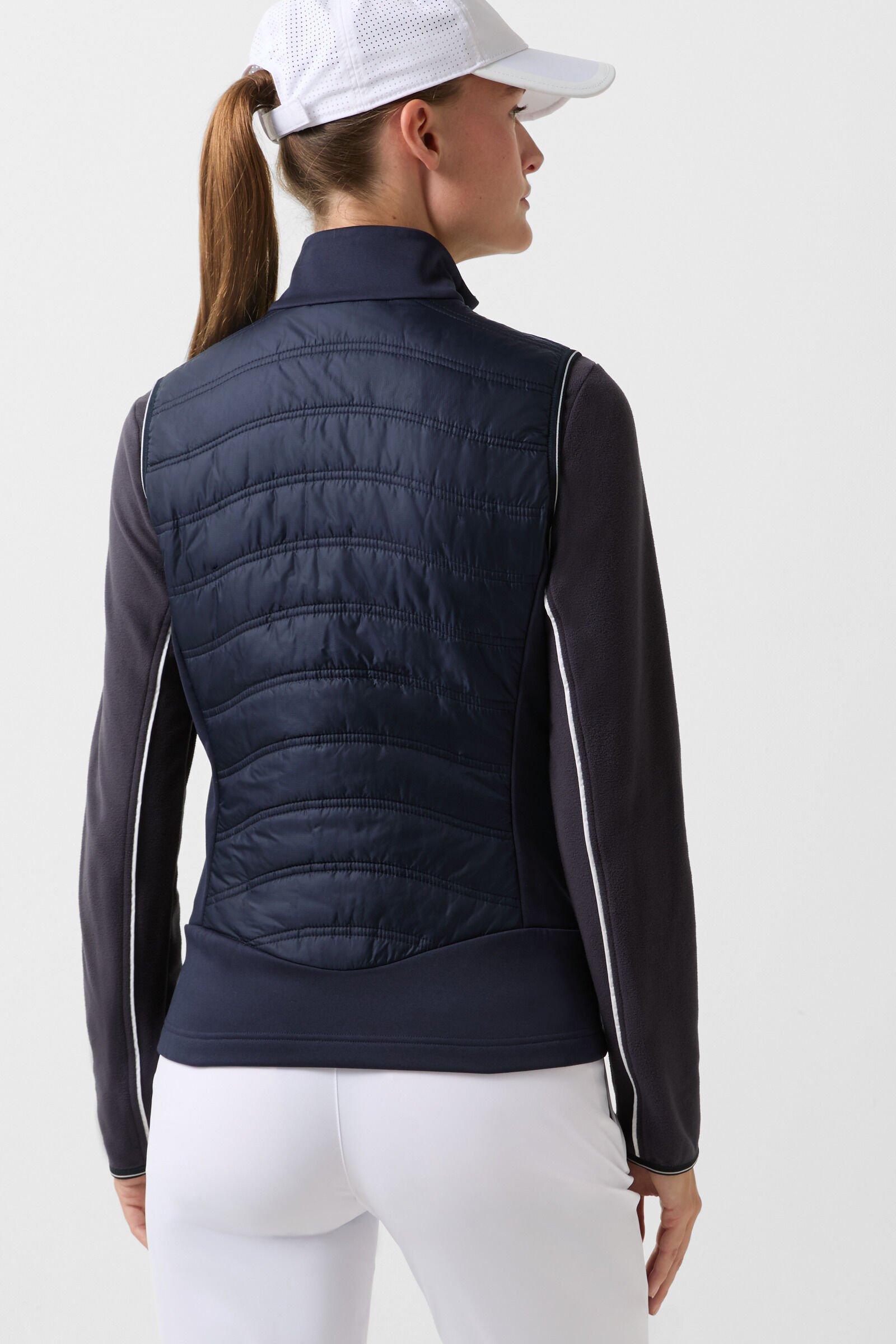 Fibi mid-layer hybrid waistcoat Navy blue